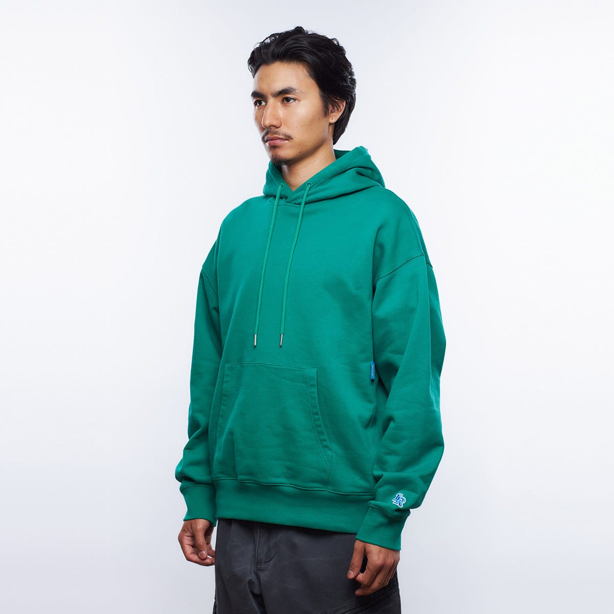 LIBERAIDERS HEAVY WEIGHT FLEECE HOODIE GREEN 23FA-Iの画像
