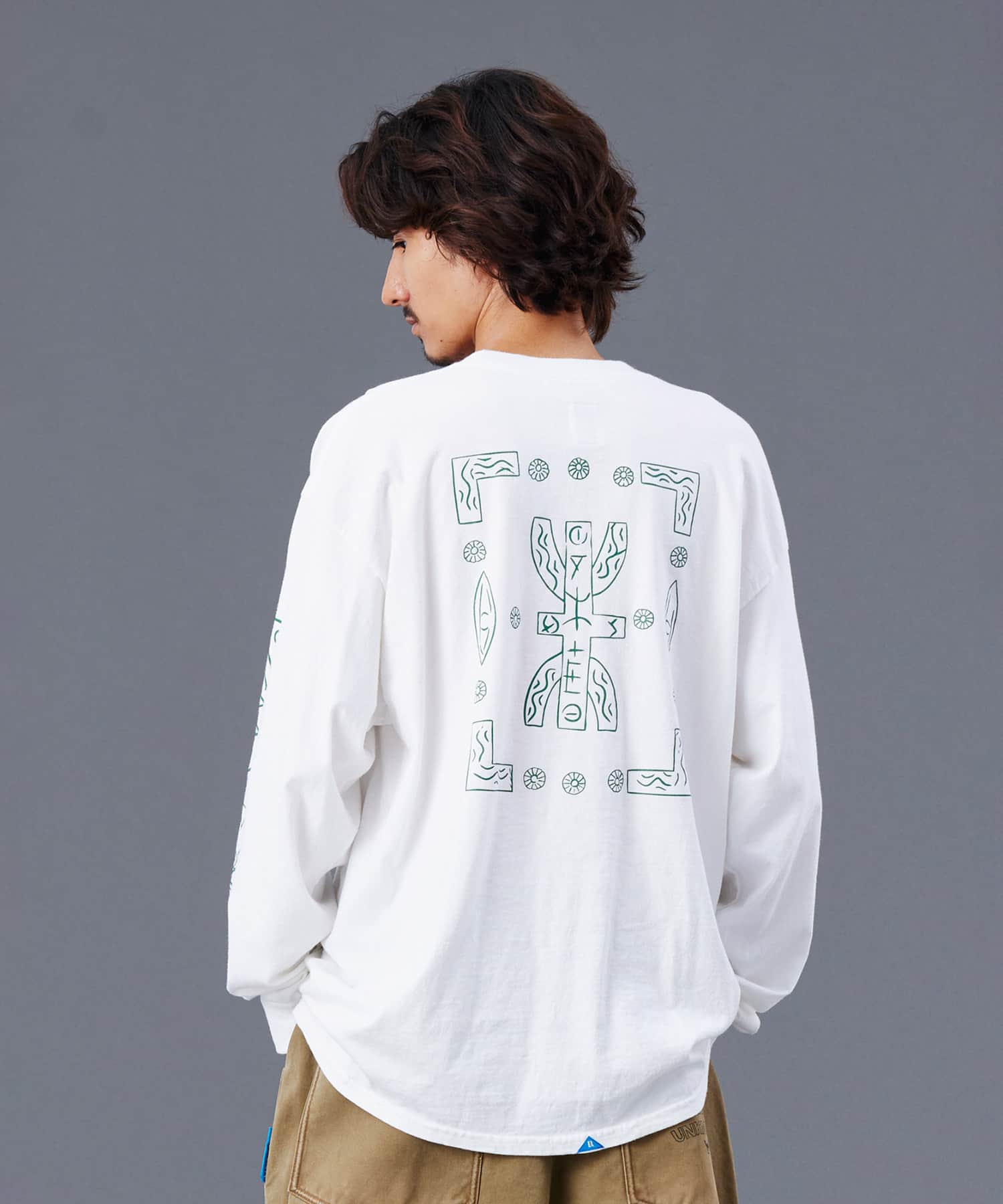 LIBERAIDERS TIFINAGH LOGO L/S TEE WHITEの画像