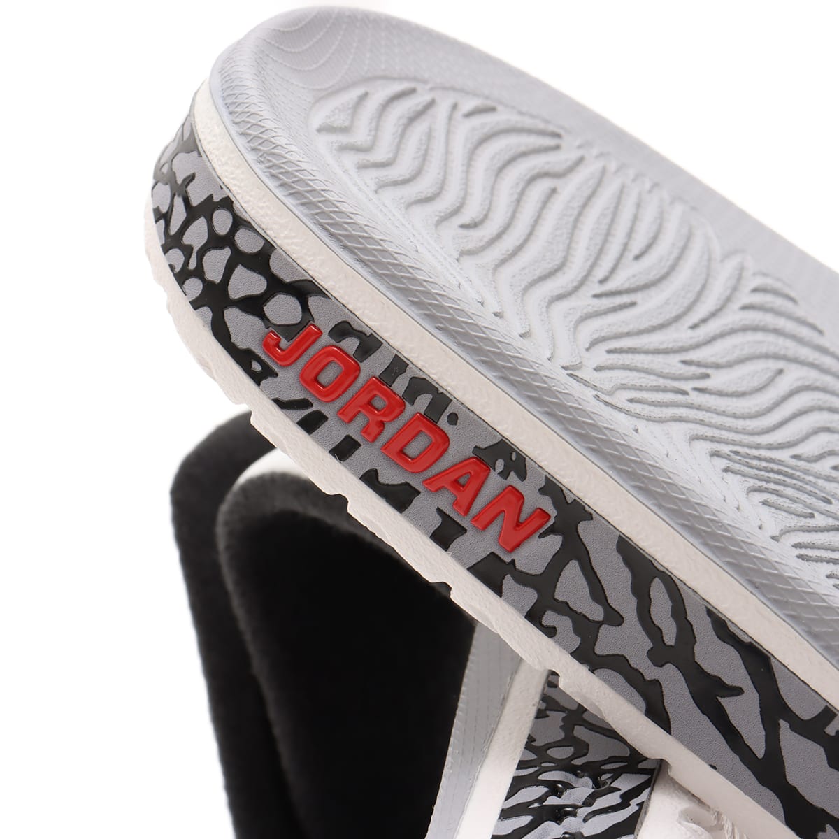 JORDAN BRAND JORDAN HYDRO III RETRO SUMMIT WHITE/FIRE RED-CEMENT GREY-BLACK の画像