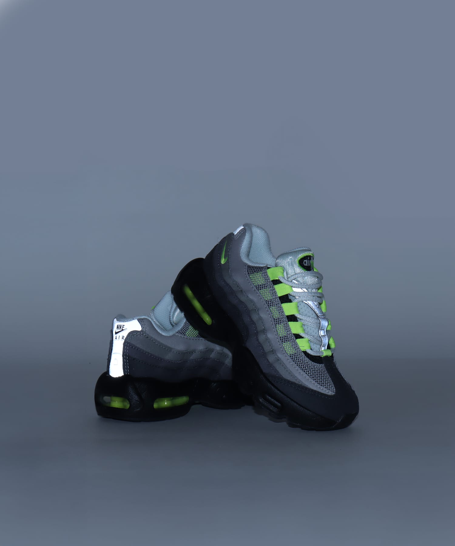 NIKE AIR MAX 95 S (PS) BLACK/NEON YELLOW-ANTHRACITE-LT GRAPHITEの画像