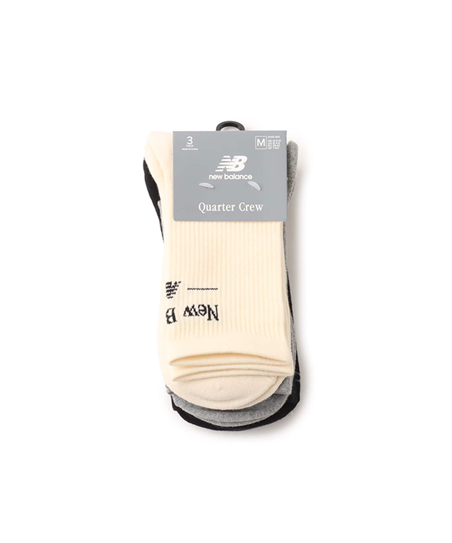 New Balance NB Script Logo Quarter Crew 3 Pack アソートカラー1の画像