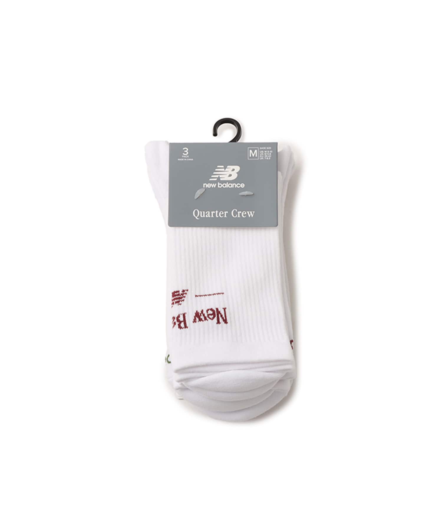 New Balance NB Script Logo Quarter Crew 3 Pack ホワイトの画像