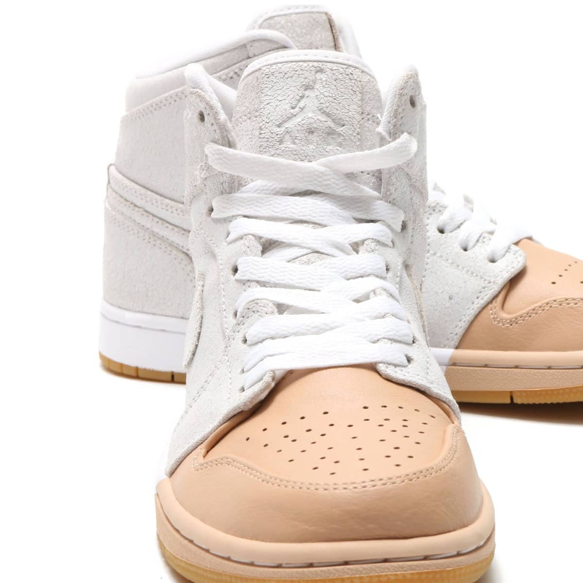 JORDAN BRAND WMNS AIR JORDAN 1 RET HI PREM WHITE/METALLIC GOLD-VACHETTA TAN