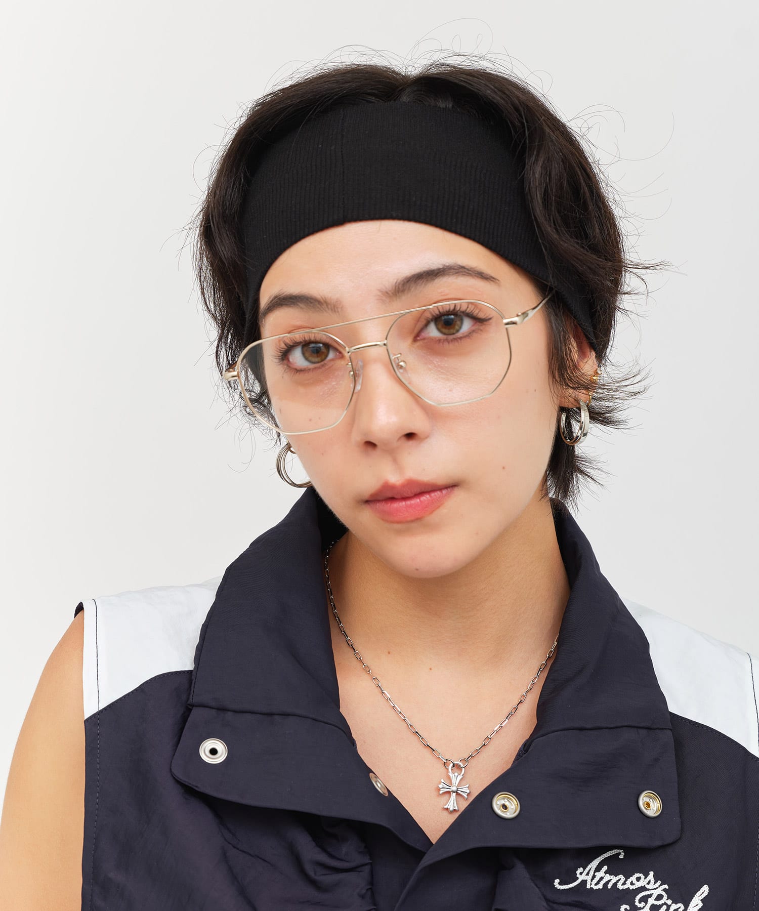 atmos pink Metalic Frame Glasses GOLDの画像