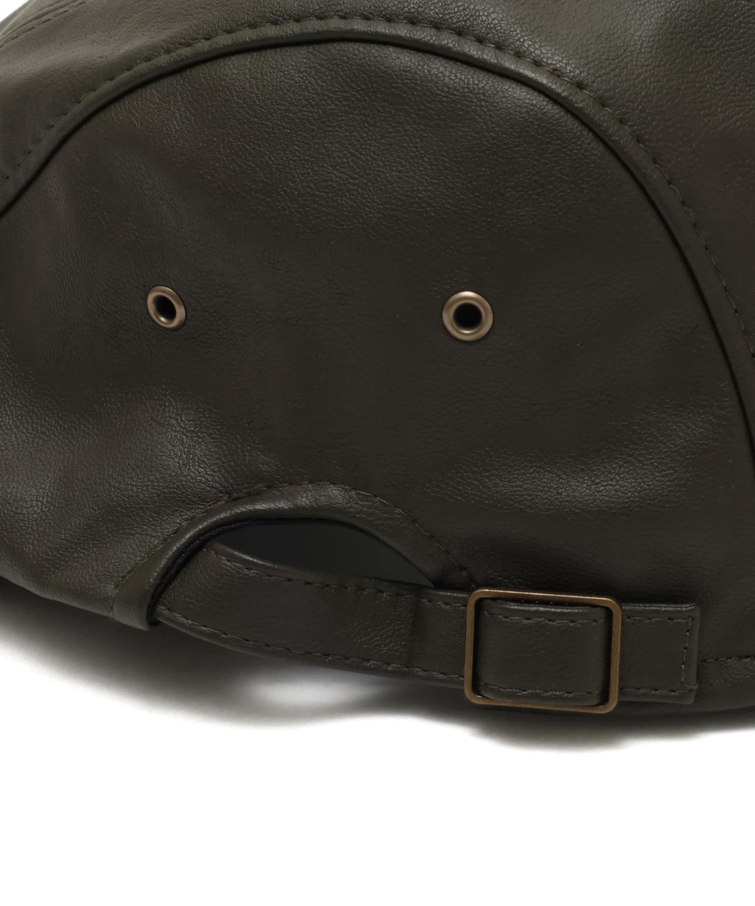 atmos pink Fake Leather Hunting Cap KHAKIの画像