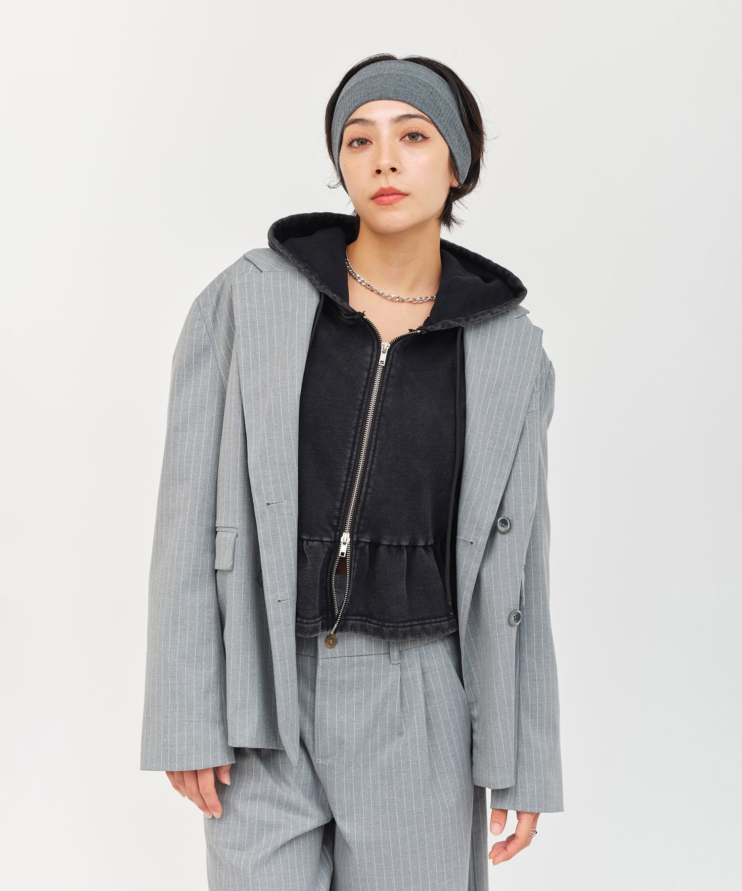 atmos pink Stripe Jacket GRAYの画像
