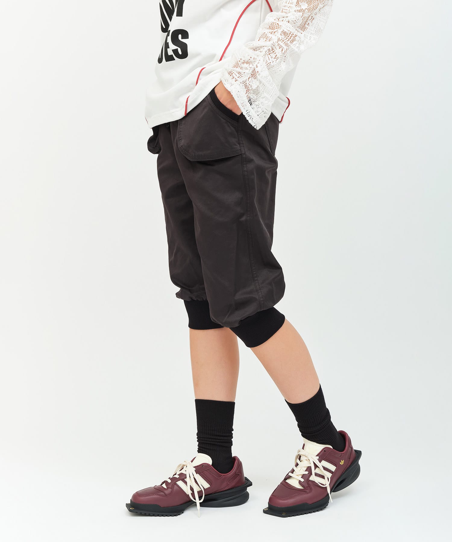 atmos pink Military Capri Pants  BLACKの画像