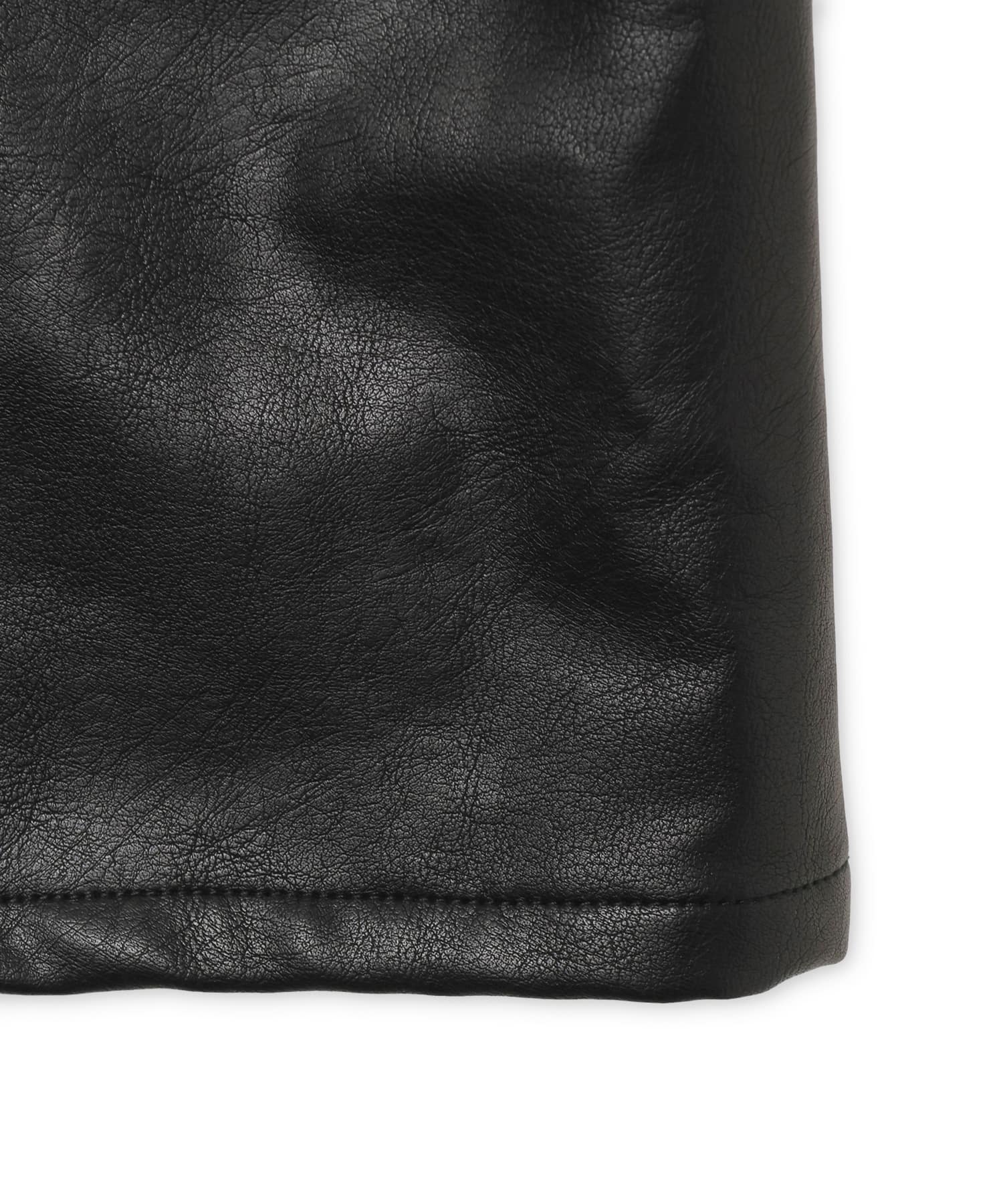 atmos pink Synthetic Leather Car Coat BLACKの画像