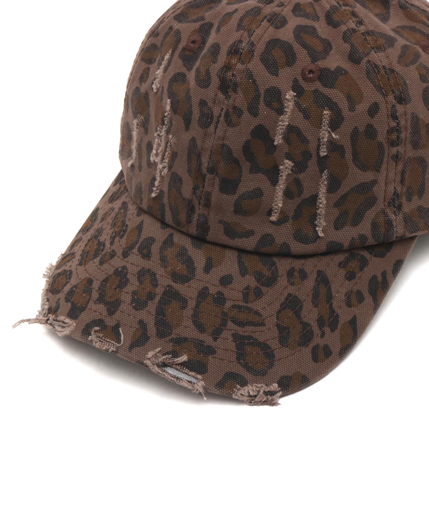atmos pink Leopard Damage Cap BROWNの画像
