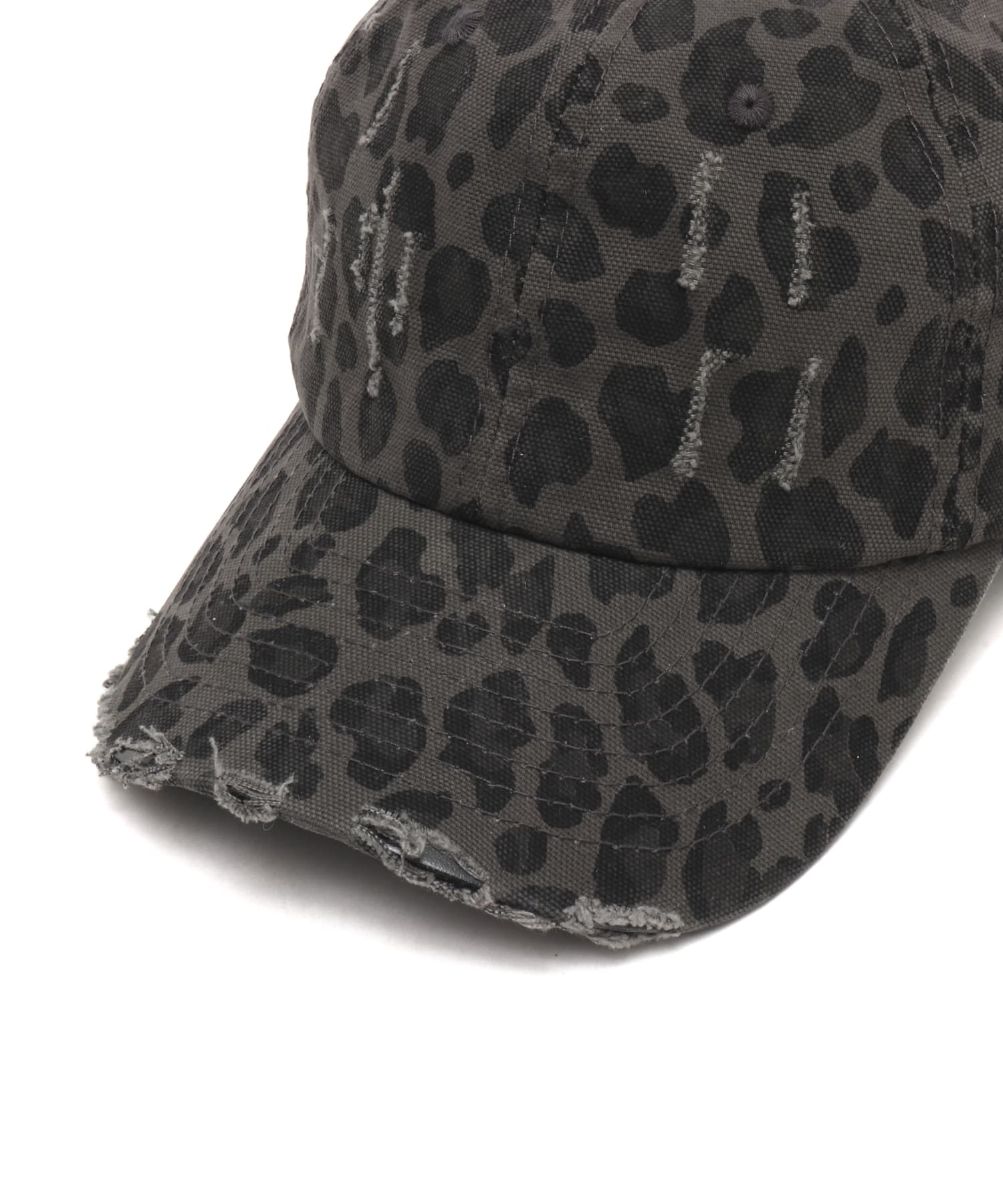 atmos pink Leopard Damage Cap CHARCOALの画像