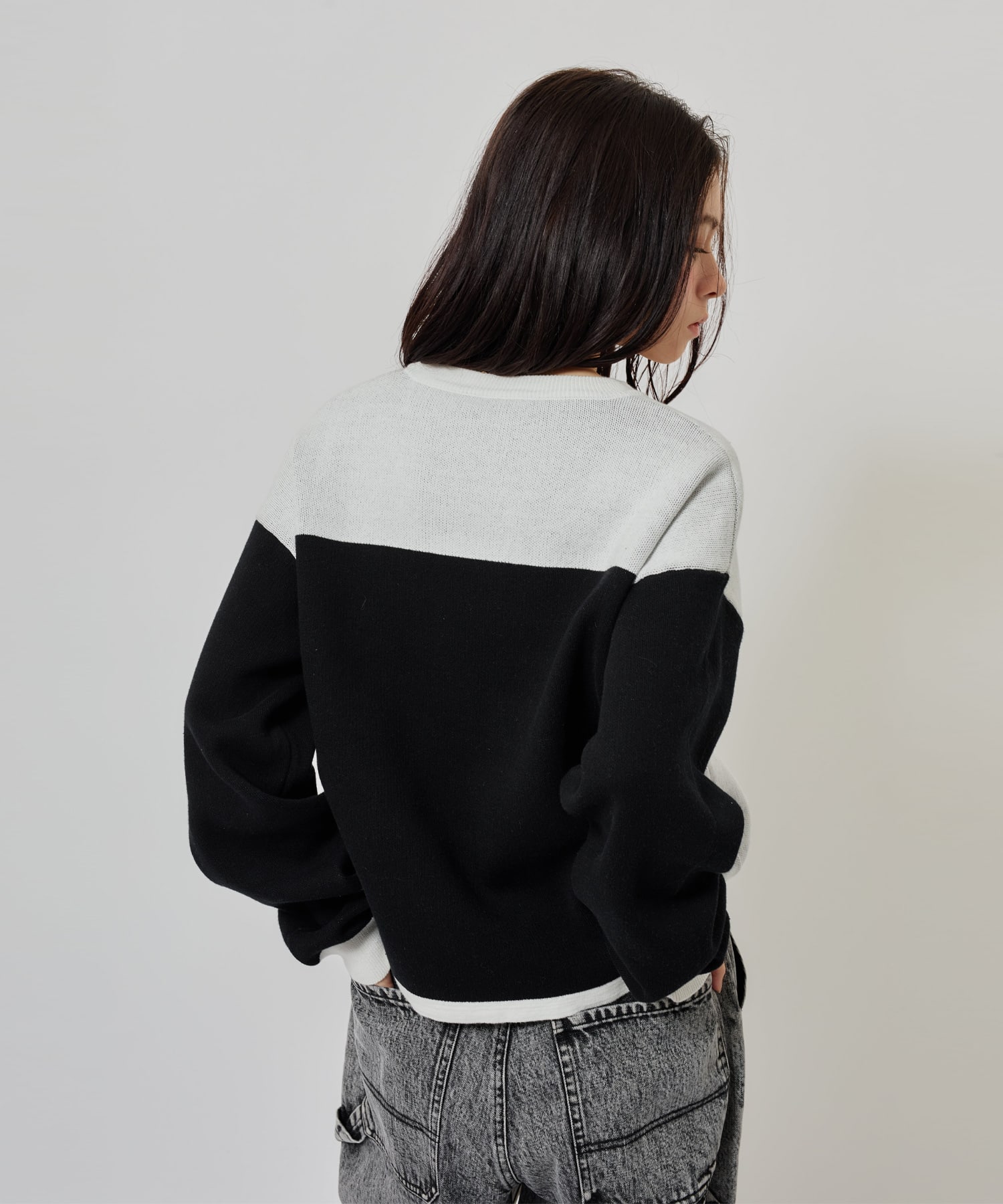 atmos pink Rugger Knit Top BLACKの画像