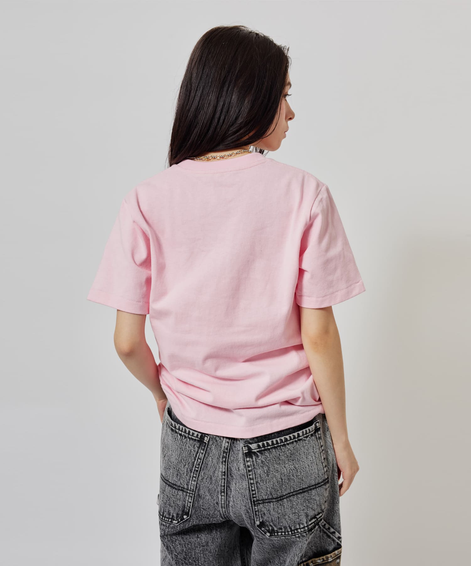 atmos pink Embroidery Logo T-shirt PINKの画像