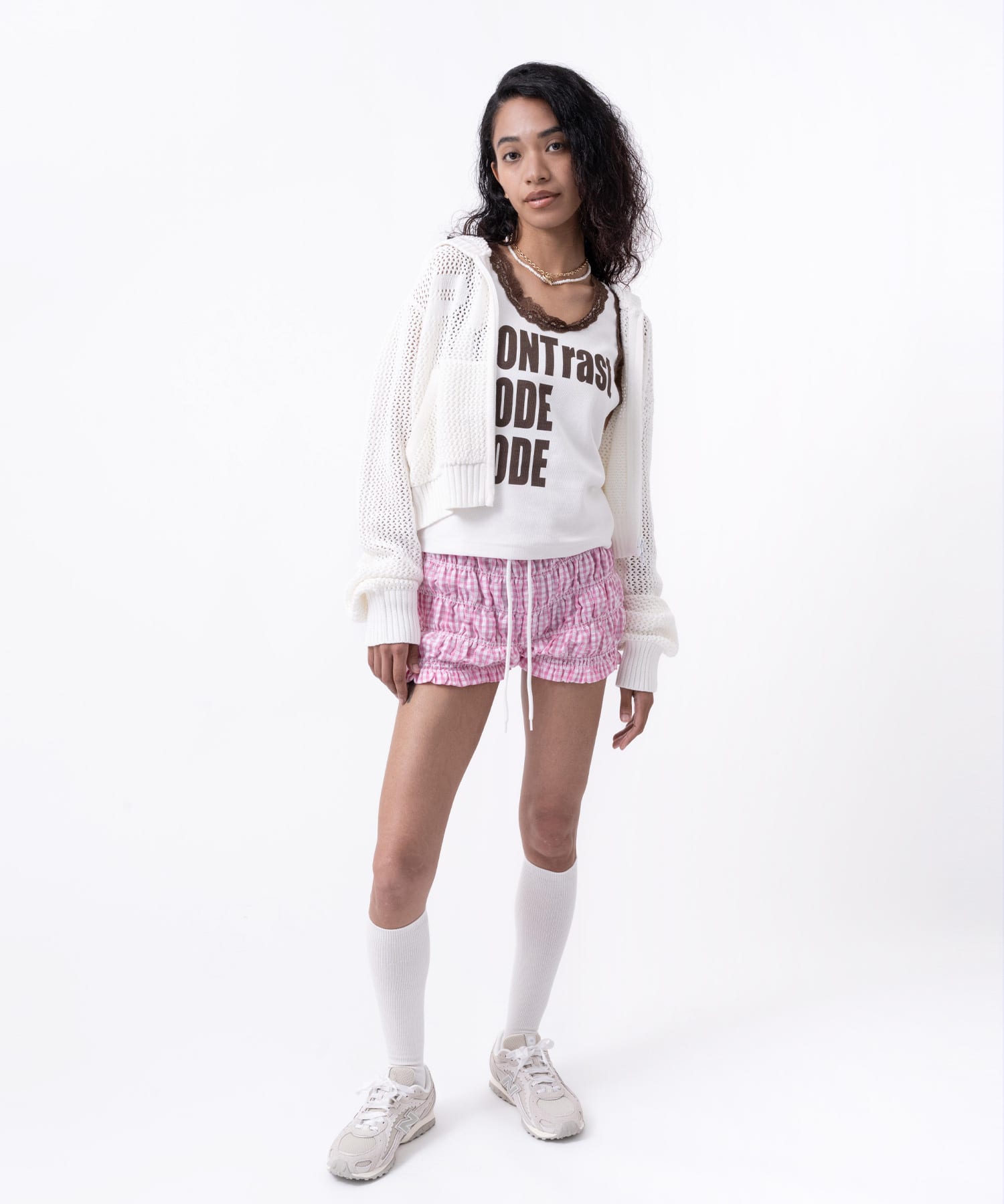 atmos pink Gingham Check Short Pants PINKの画像