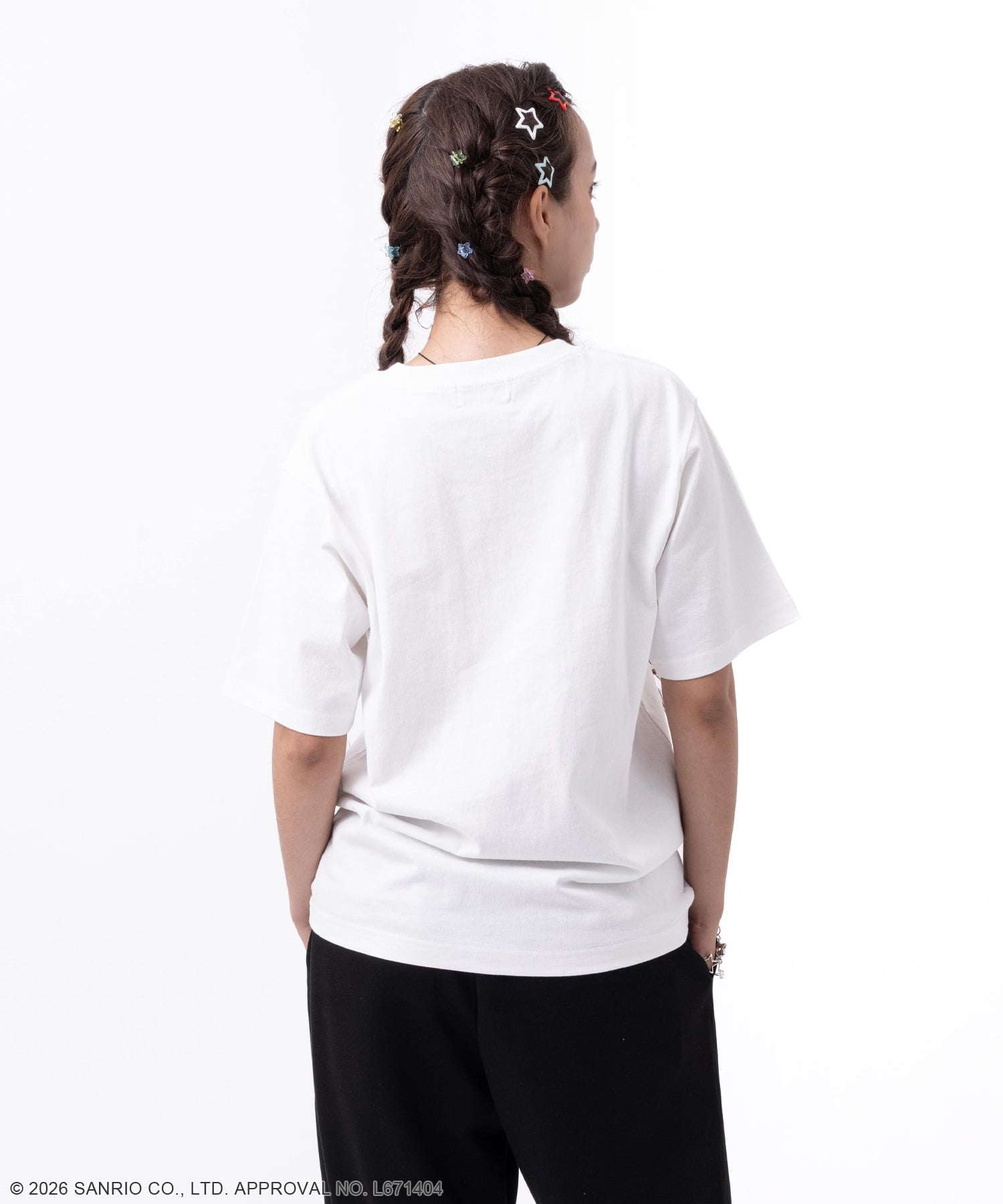 atmos pink x HELLO KITTY I Love atmos T-shirt WHITEの画像