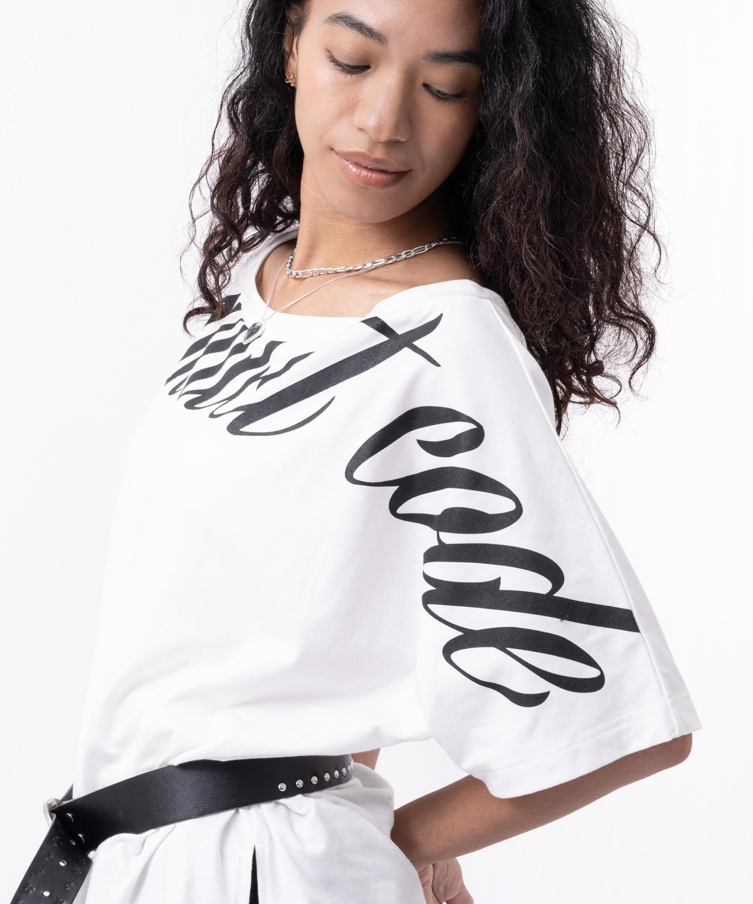 atmos pink Big Logo T-shirt WHITEの画像