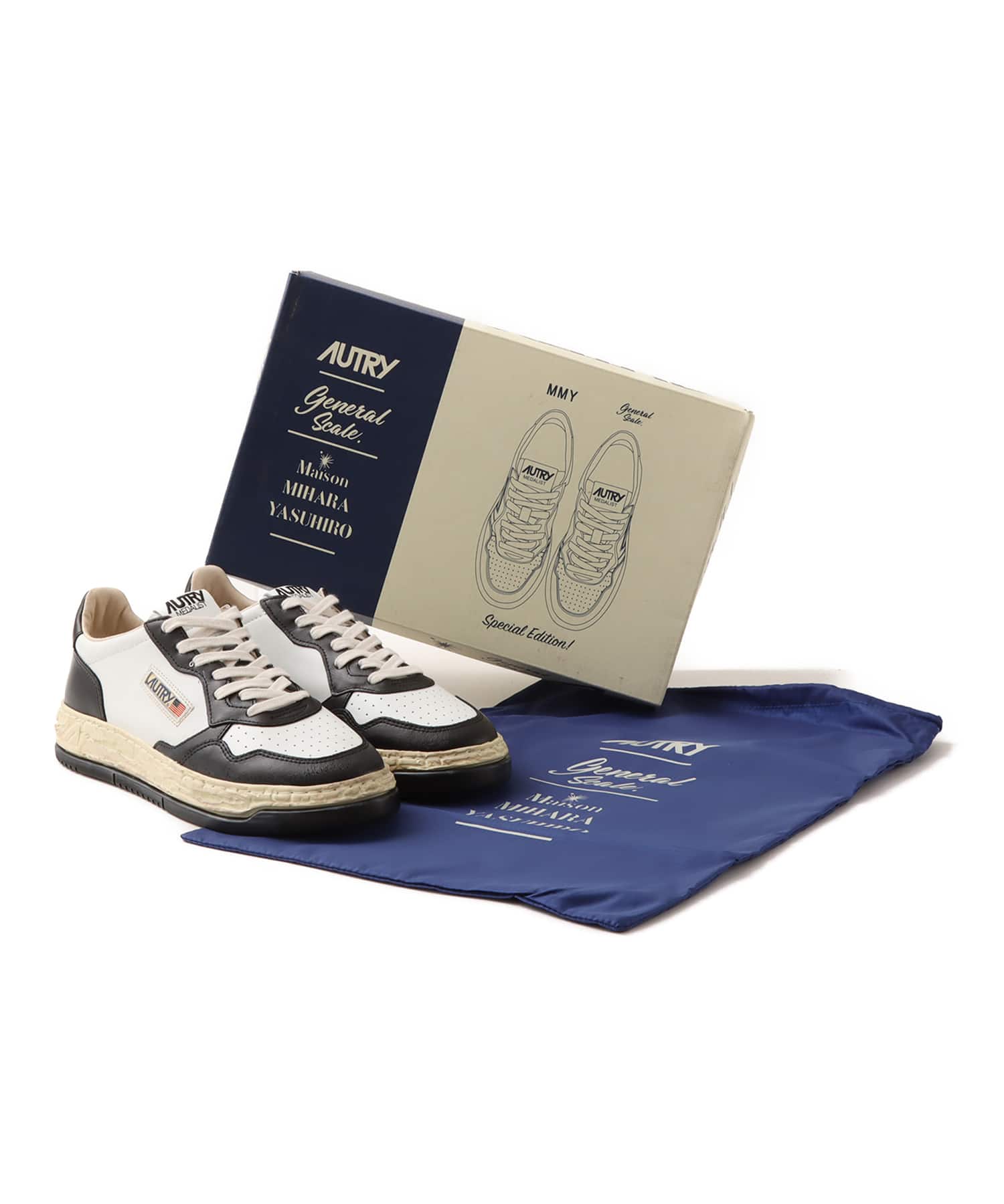 AUTRY SUPVINT LOW MAN MIHARA YASUHIRO WHT/BKの画像