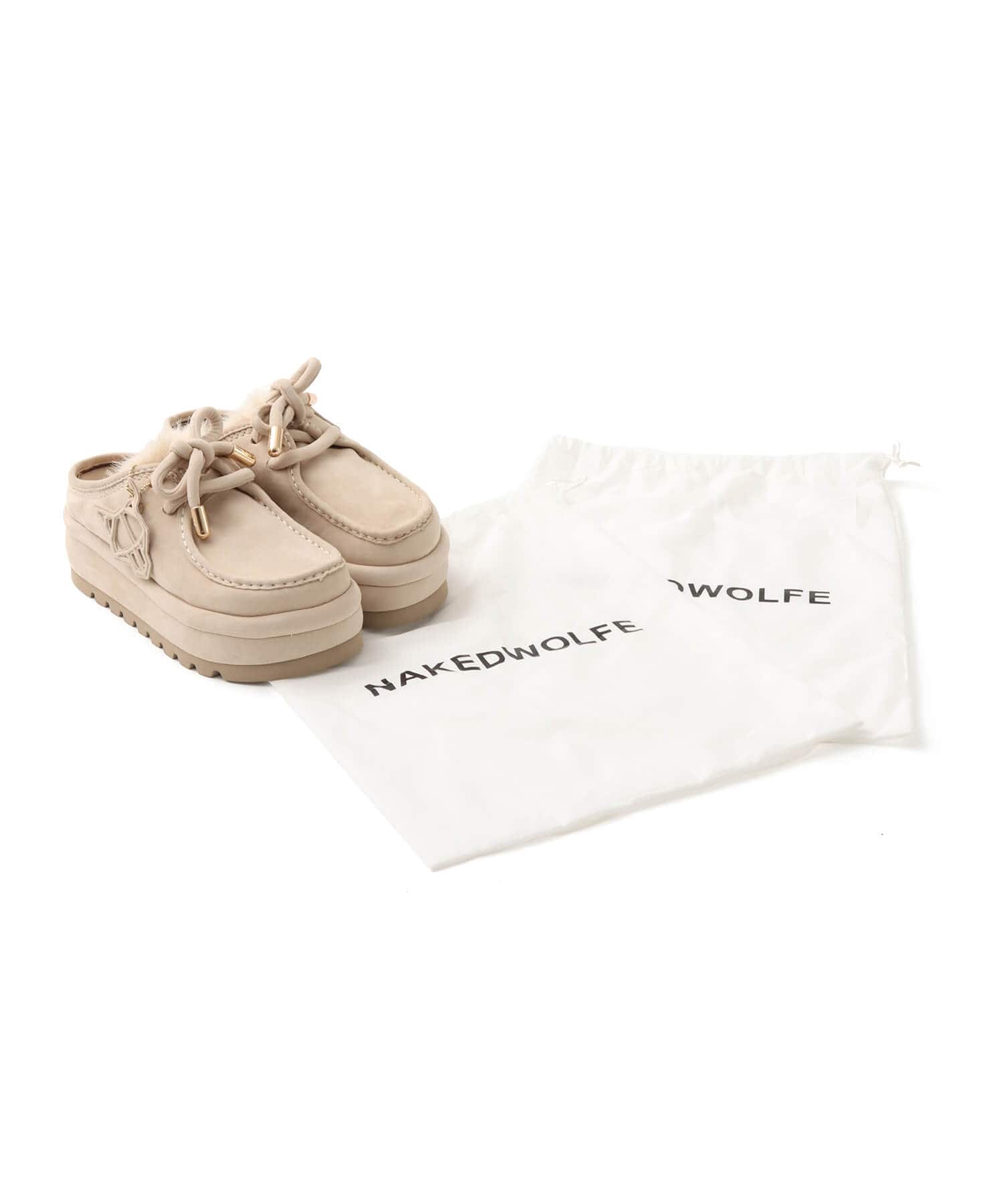 NAKED WOLFE BLIZZARD ICE SUEDE/FAUXFURの画像