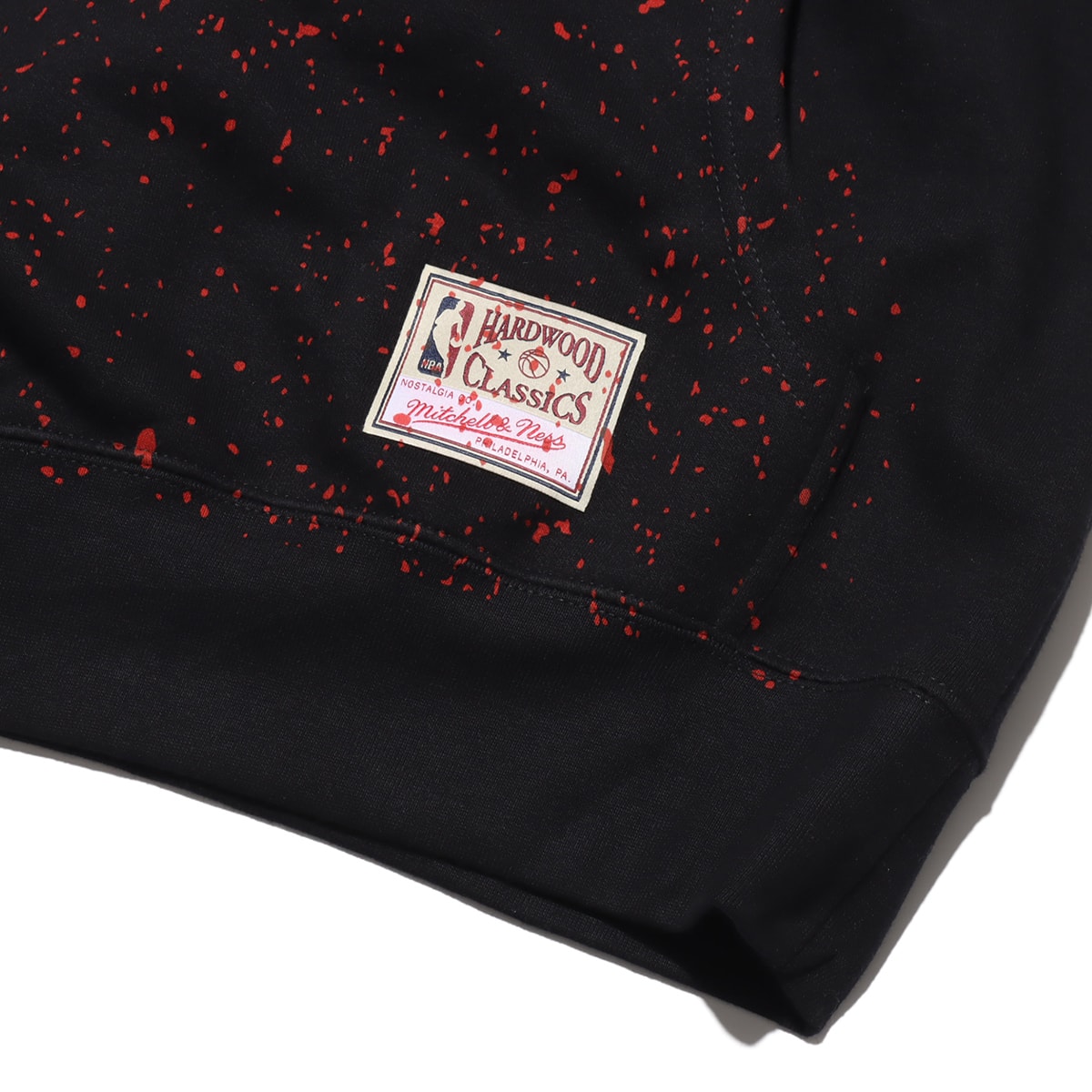 Mitchell & Ness NBA SPECKLE NEP HOODIE BULLS BLACK 23FW-Iの画像