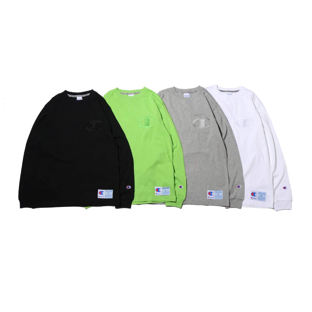 Champion LONG SLEEVE T-SHIRT ライム 19FW-Iの画像