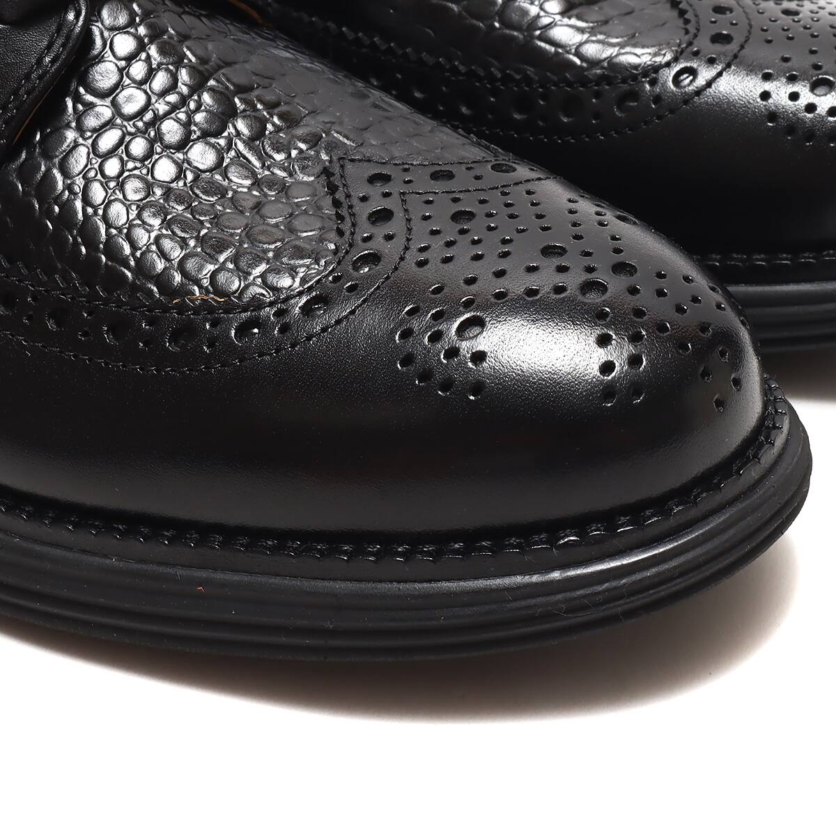 COLE HAAN ORIGINALGRAND LONGWING OXFORD BLACK CROC/BLACK 22FA-I