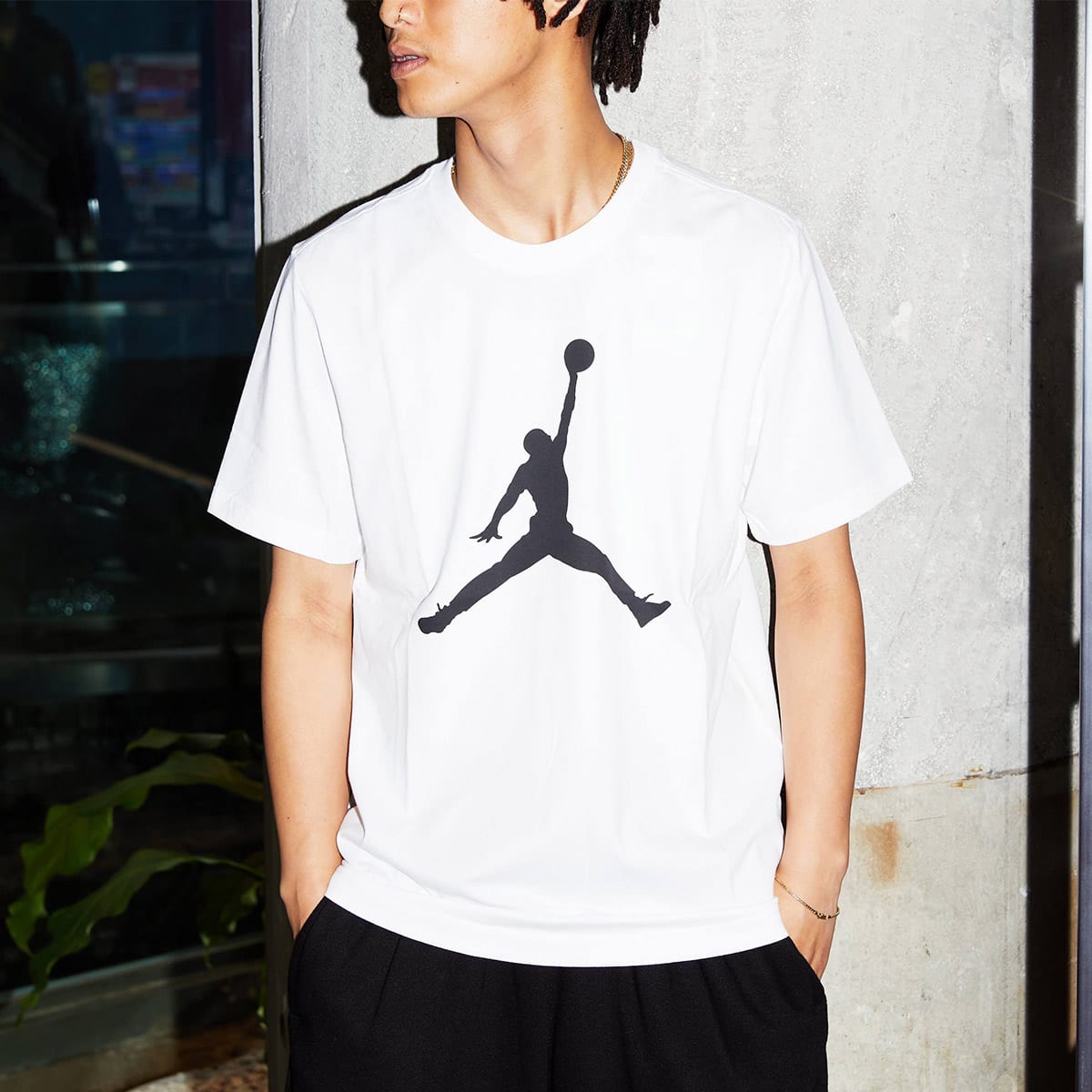 JORDAN BRAND AS M J JUMPMAN SS CREW WHITE/BLACK 23SU-I