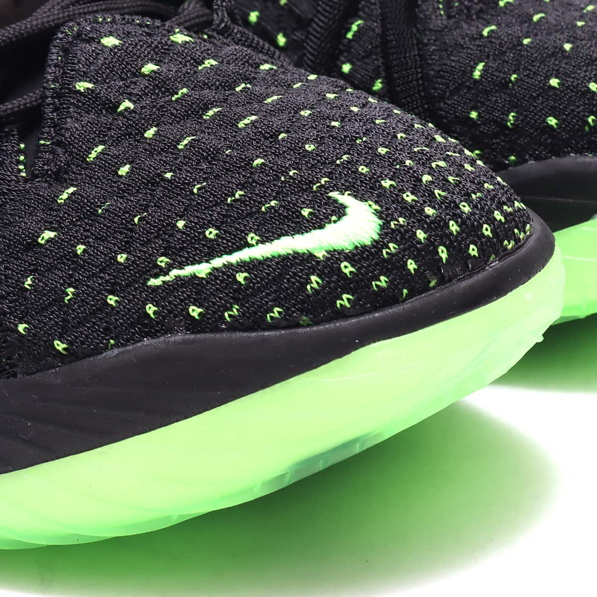 NIKE LEBRON XVIII BLACK/ELECTRIC GREEN-BLACK 21SP-Iの画像