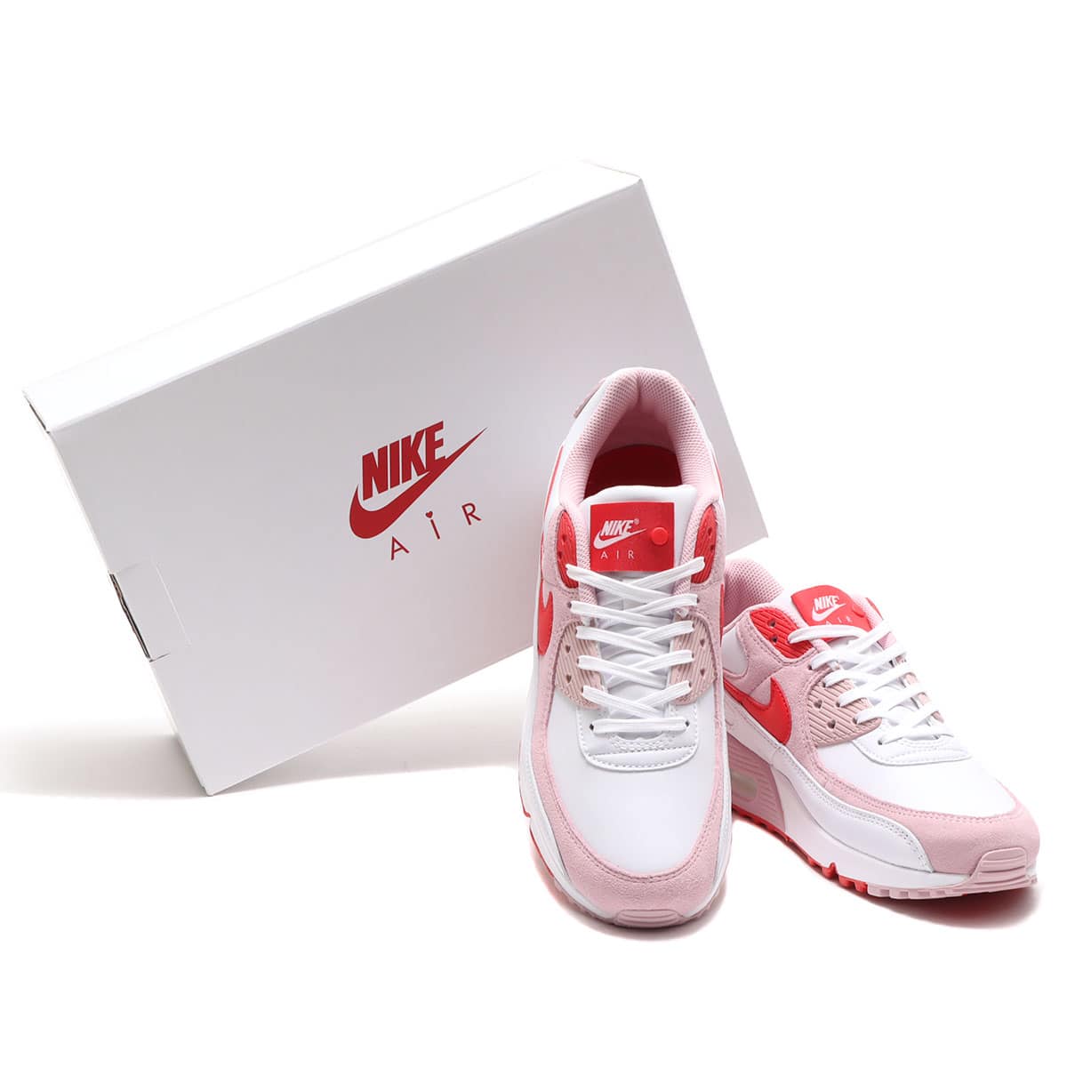 NIKE W AIR MAX 90 QS WHITE/UNIVERSITY RED-TULIP PINK-WHITE 21SP-S