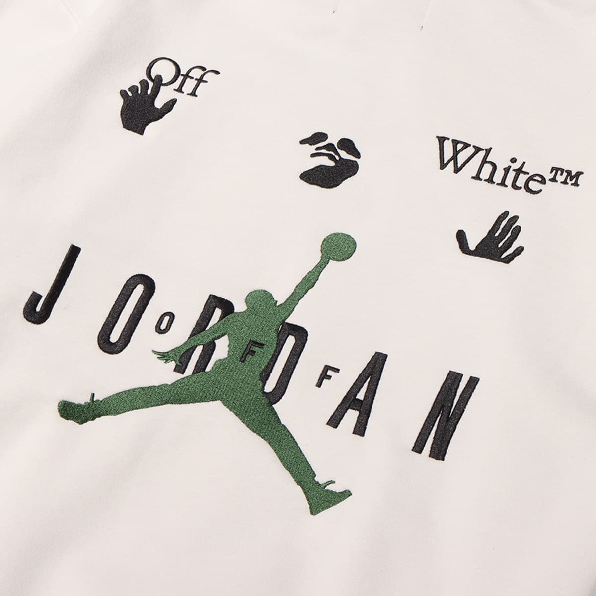 JORDAN BRAND AS M J OW HOODIE PHANTOM/BLACK/FOREST GREEN 21FA-Sの画像
