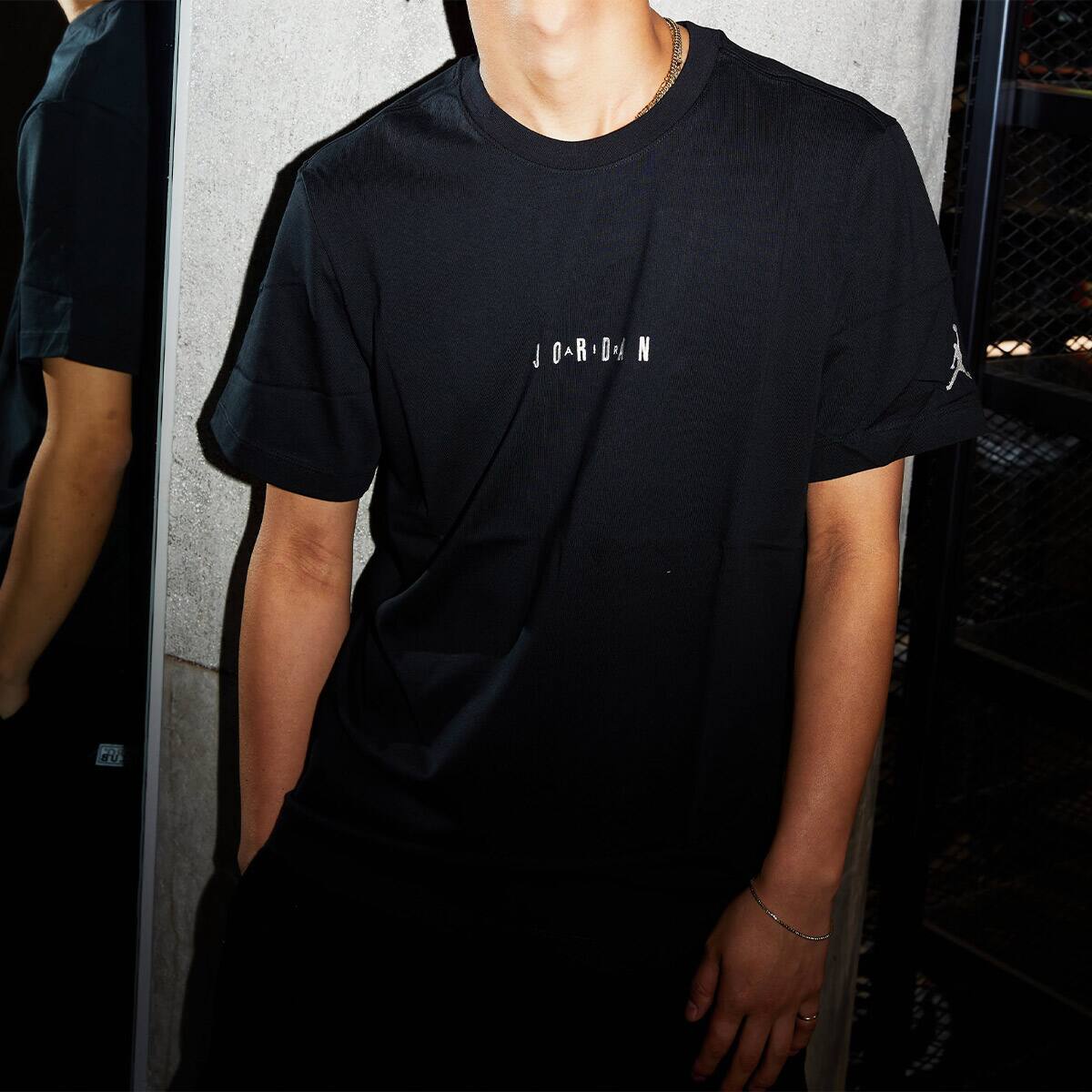 JORDAN BRAND AS M J EMB JORDAN AIR CREW BLACK/SAIL/SAIL 24SU-Iの画像