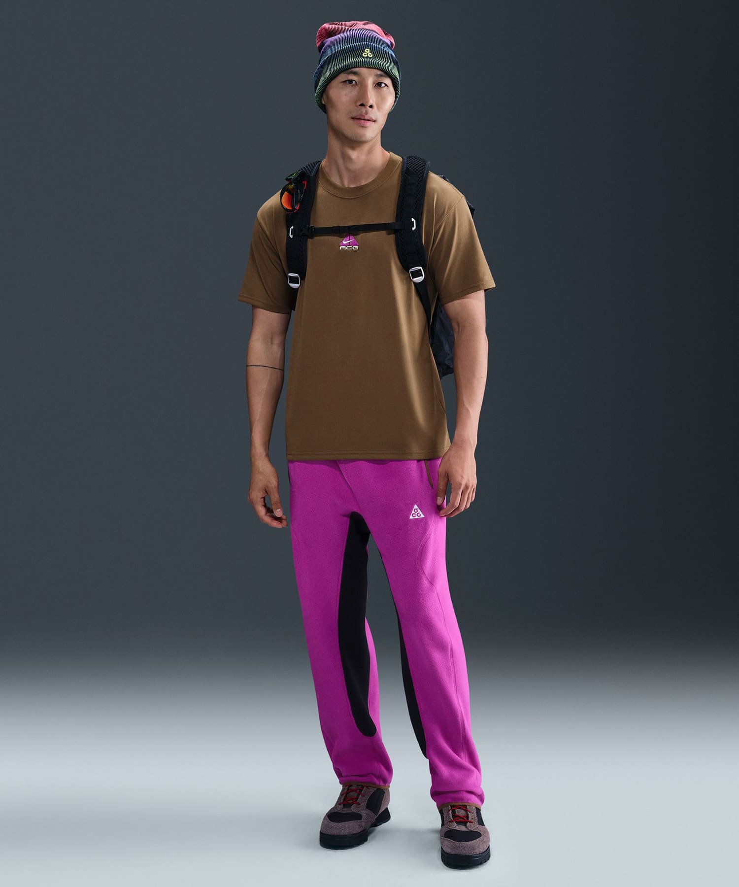 NIKE AS M NRG ACG SS TEE LBR LUNGS MOSSWOOD BROWNの画像