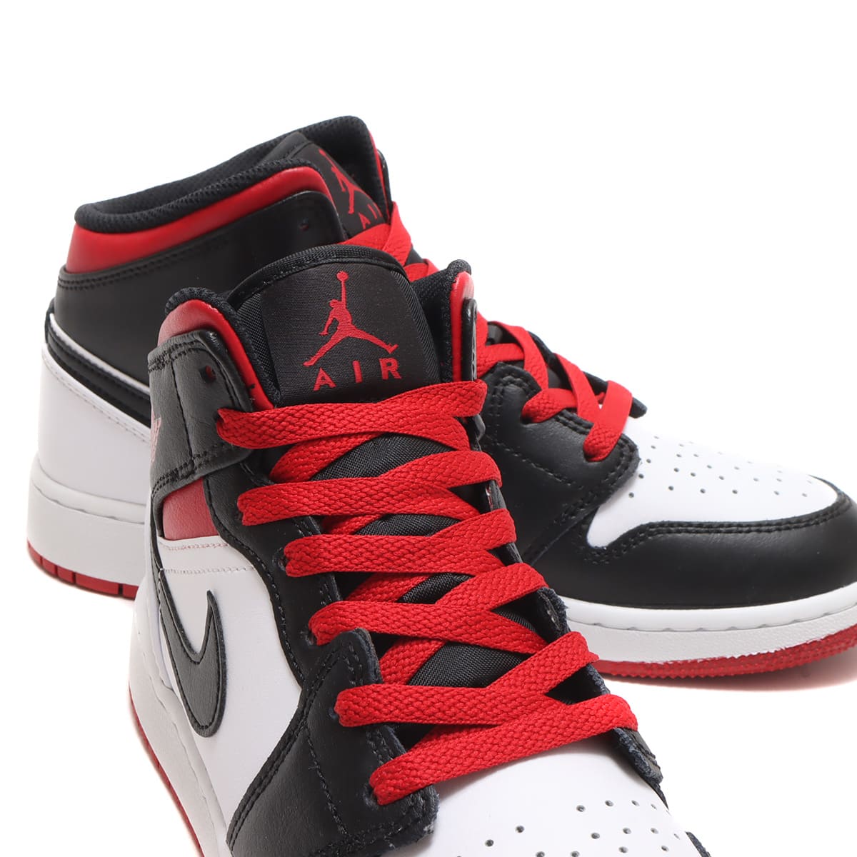 JORDAN BRAND AIR JORDAN 1 MID (GS) WHITE/GYM RED-BLACK 23HO-I