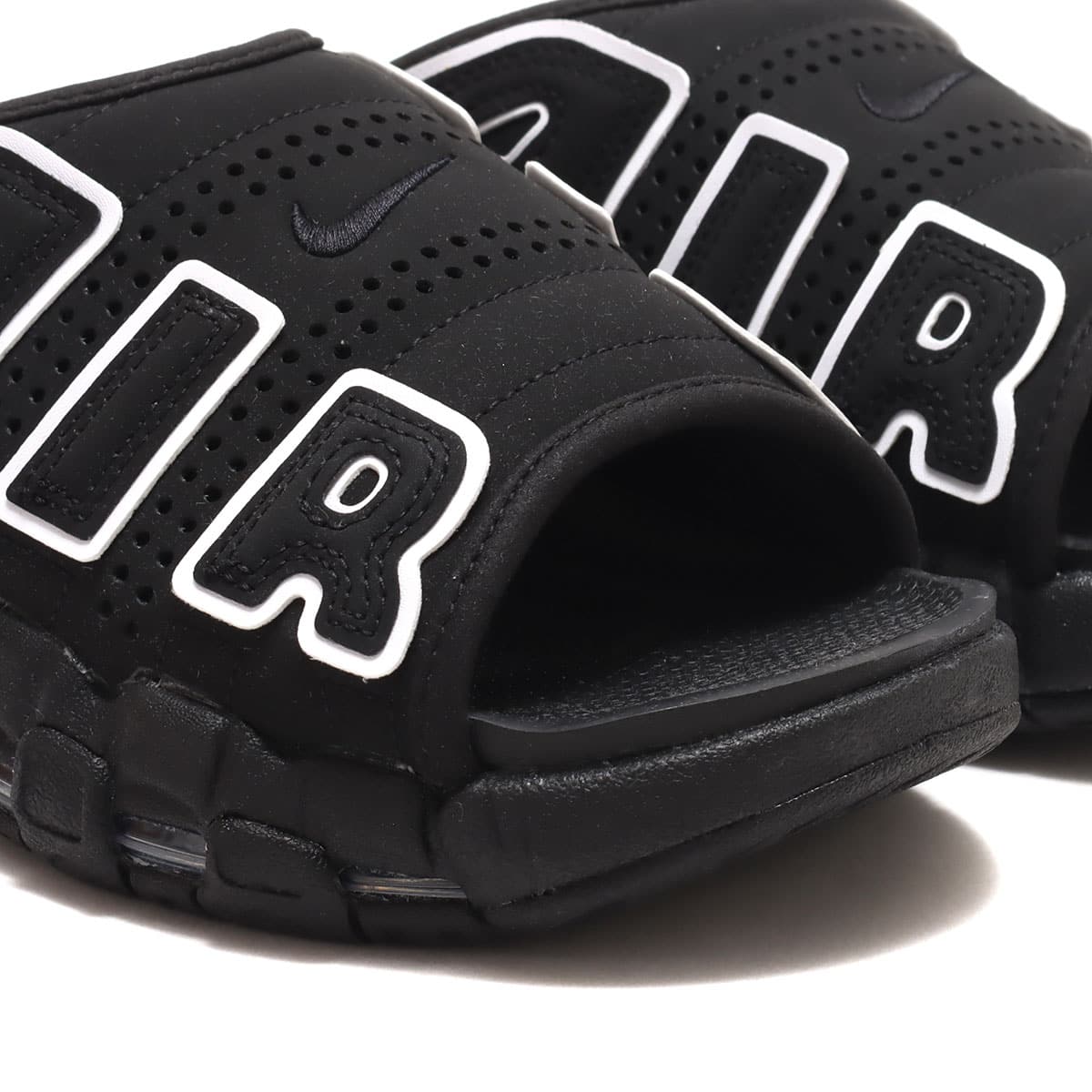 NIKE AIR MORE UPTEMPO SLIDE BLACK/WHITE-BLACK-CLEAR 23SU-I