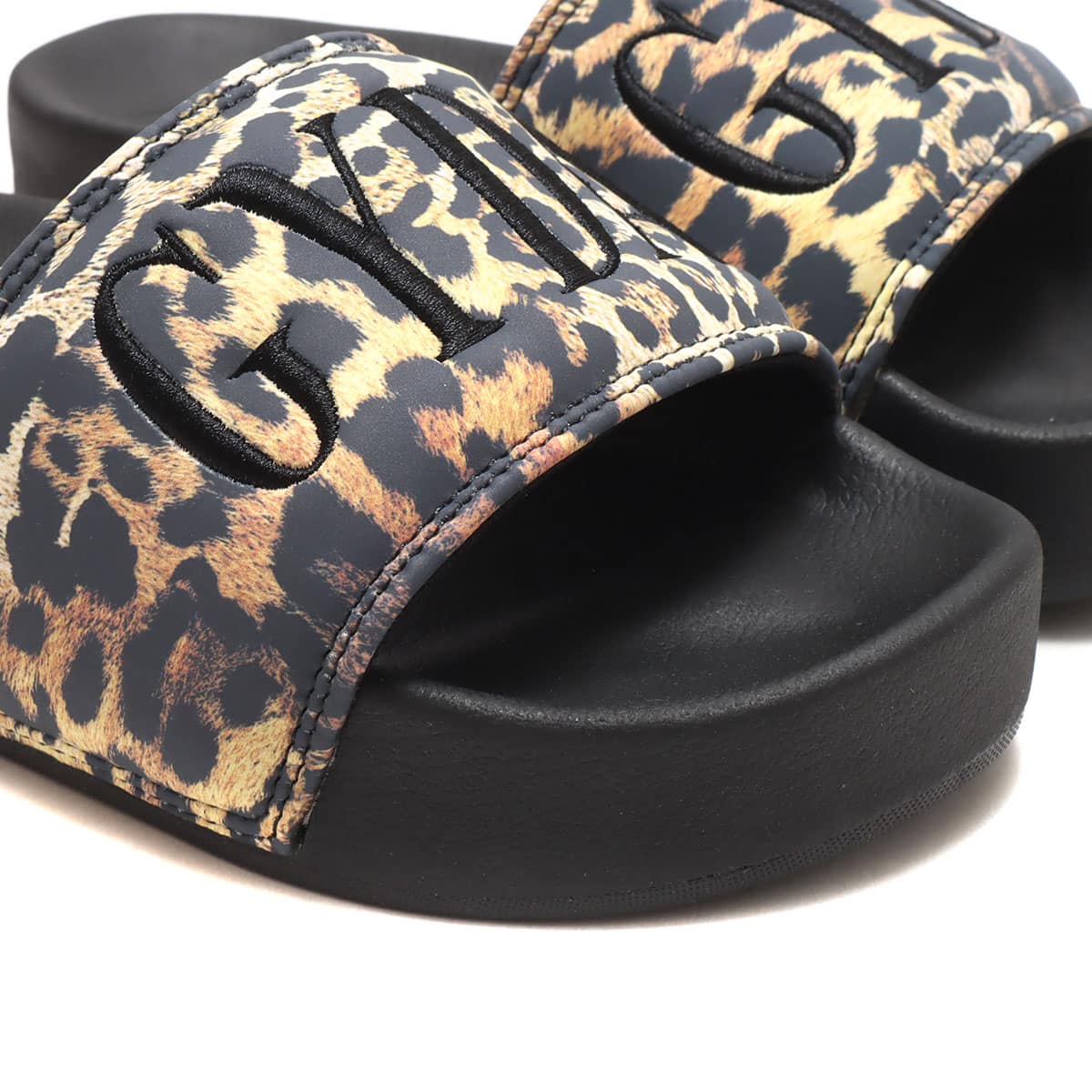 DC SHOES Ws DC SLIDE PLATFORM BLACK/LEOPARD 23SS-Iの画像