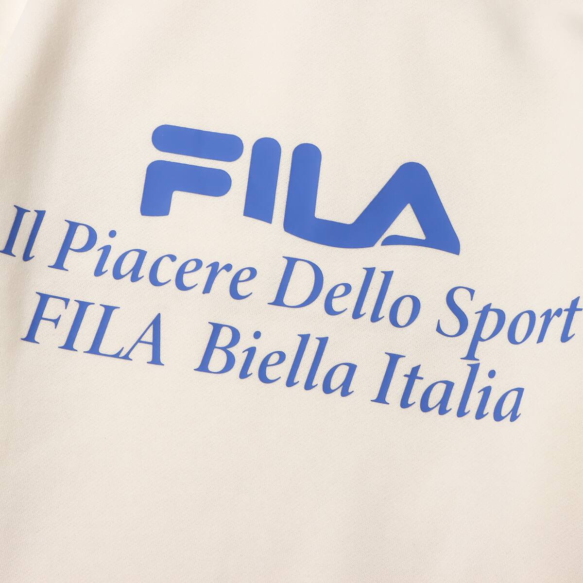 FILA パイピング ハーフジップトレーナー オフホワイト