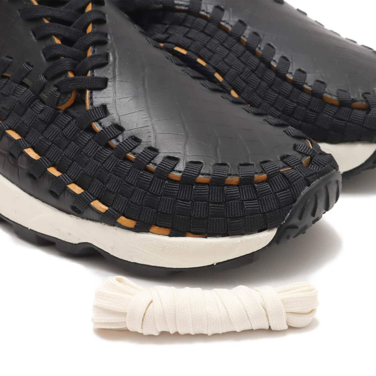 NIKE AIR FOOTSCAPE WOVEN PRM BLACK/PALE IVORY-DESERT OCHRE