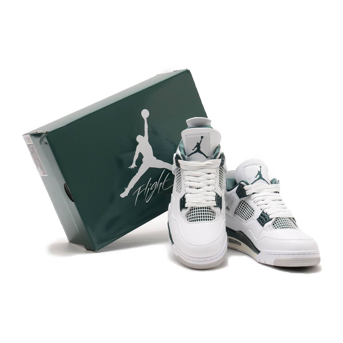 JORDAN BRAND AIR JORDAN 4 RETRO WHITE/OXIDIZED GREEN-WHITE-NEUTRAL GREY