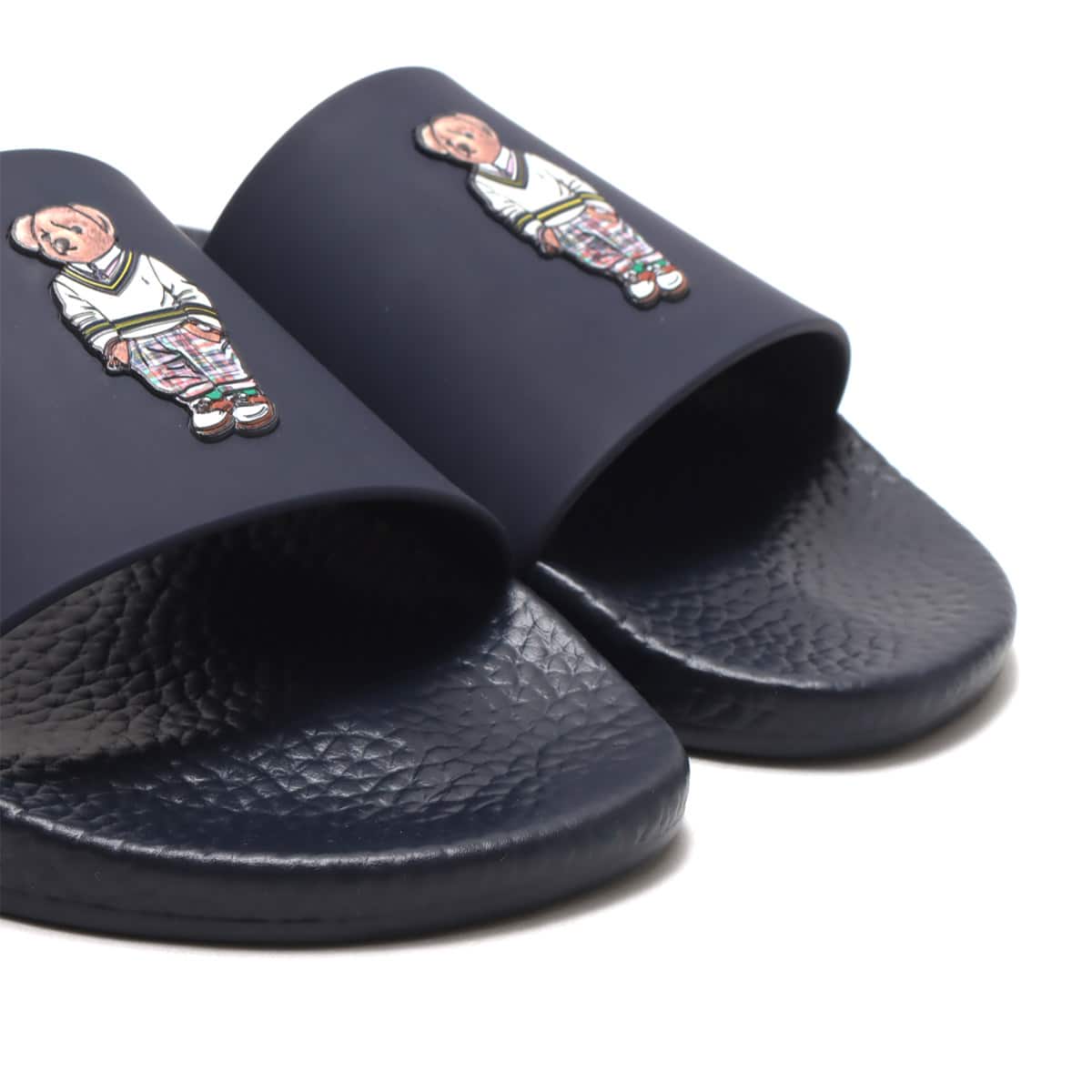 お歳暮 2024 POLO LAUREN RALPH POLO BEAR 23SS-I（ポロ NAVY SLIDE-SANDALS 靴