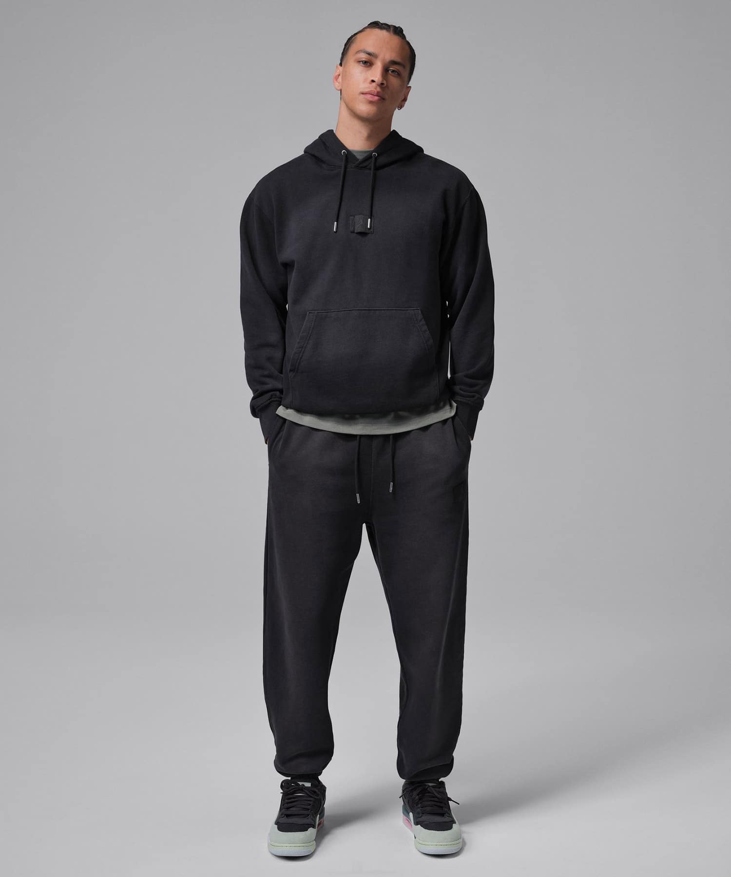 JORDAN BRAND M J FLT WASH FLC PANT BLACKの画像