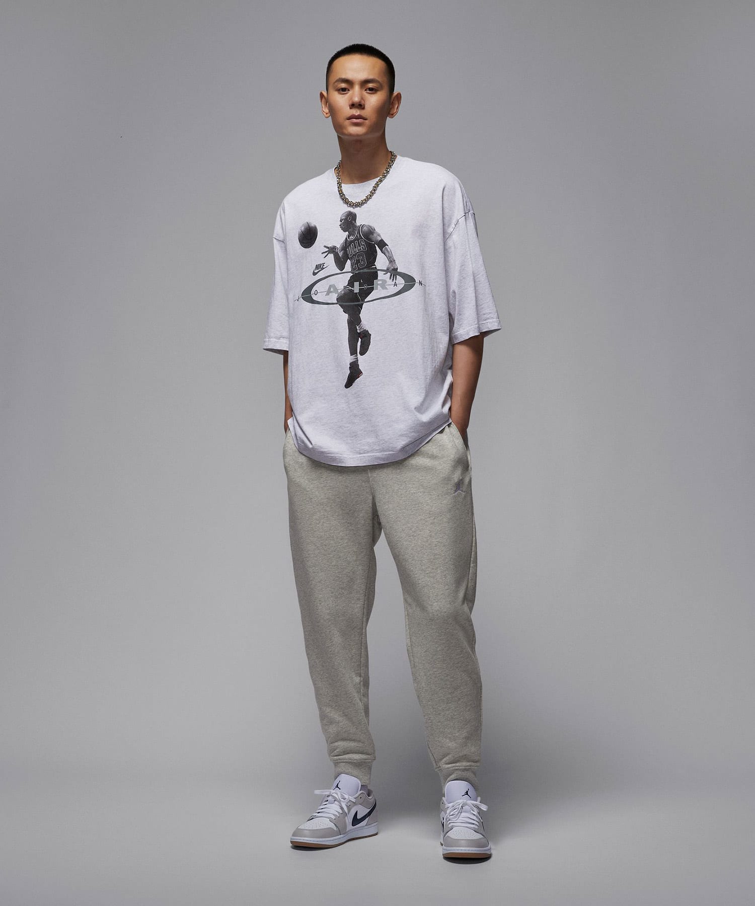 JORDAN BRAND M J BRK FLC PANT LB GRAYの画像