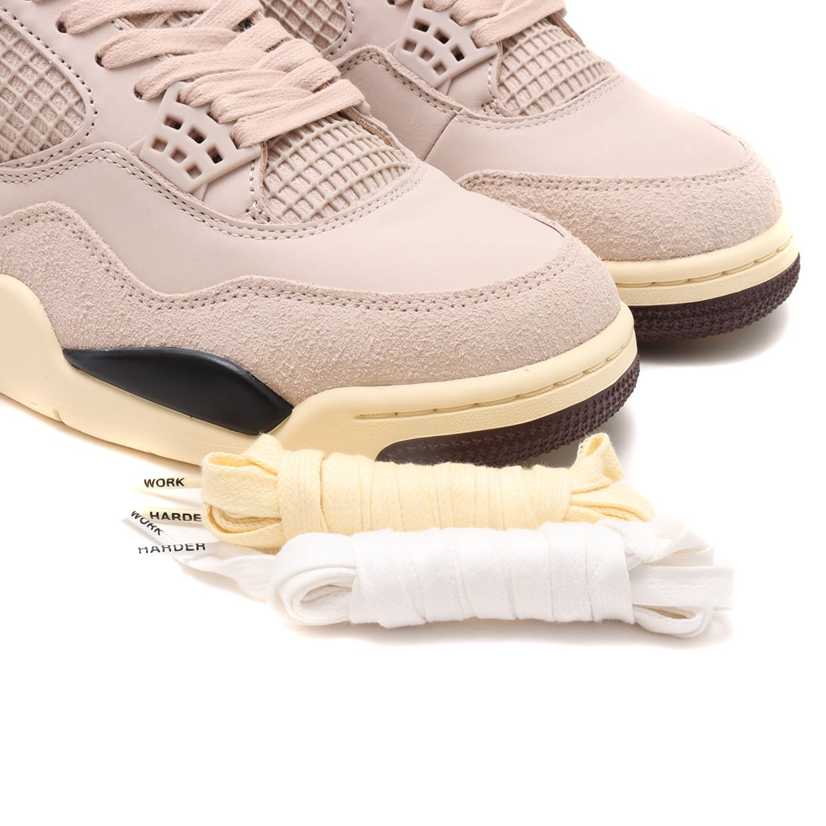 ナイキ NIKE × ア マ マニエール A MA MANIERE 【 WMNS AIR JORDAN 4 RETRO 辛く OG SP Fossil  Stone FZ4810 200 】 エア ジョーダン 4 レトロ フォッシル ストーン ピンク スニーカー ベージュ サイズ27cm h2343  【中古】