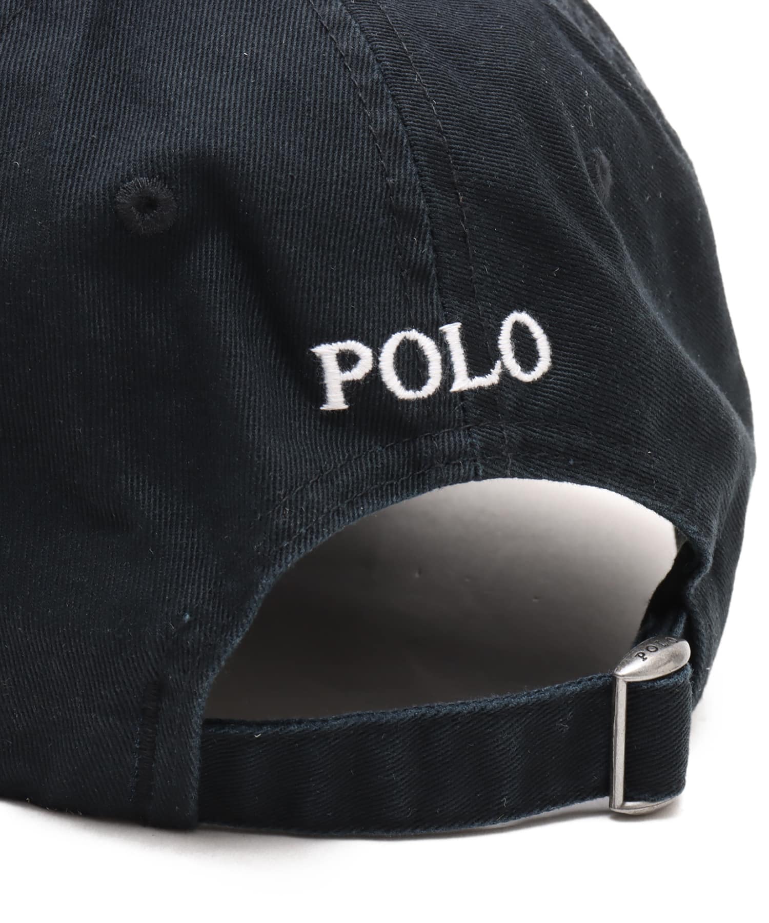 POLO RALPH LAUREN COTTON CHINO BALL CAP POLO BLACK W/WHITE PPの画像