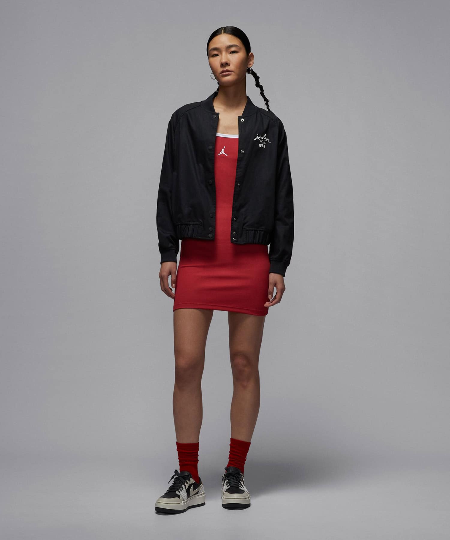 JORDAN BRAND AS W J BRK SLIM TANK DRESS VARSITY RED/WHITE/WHITEの画像