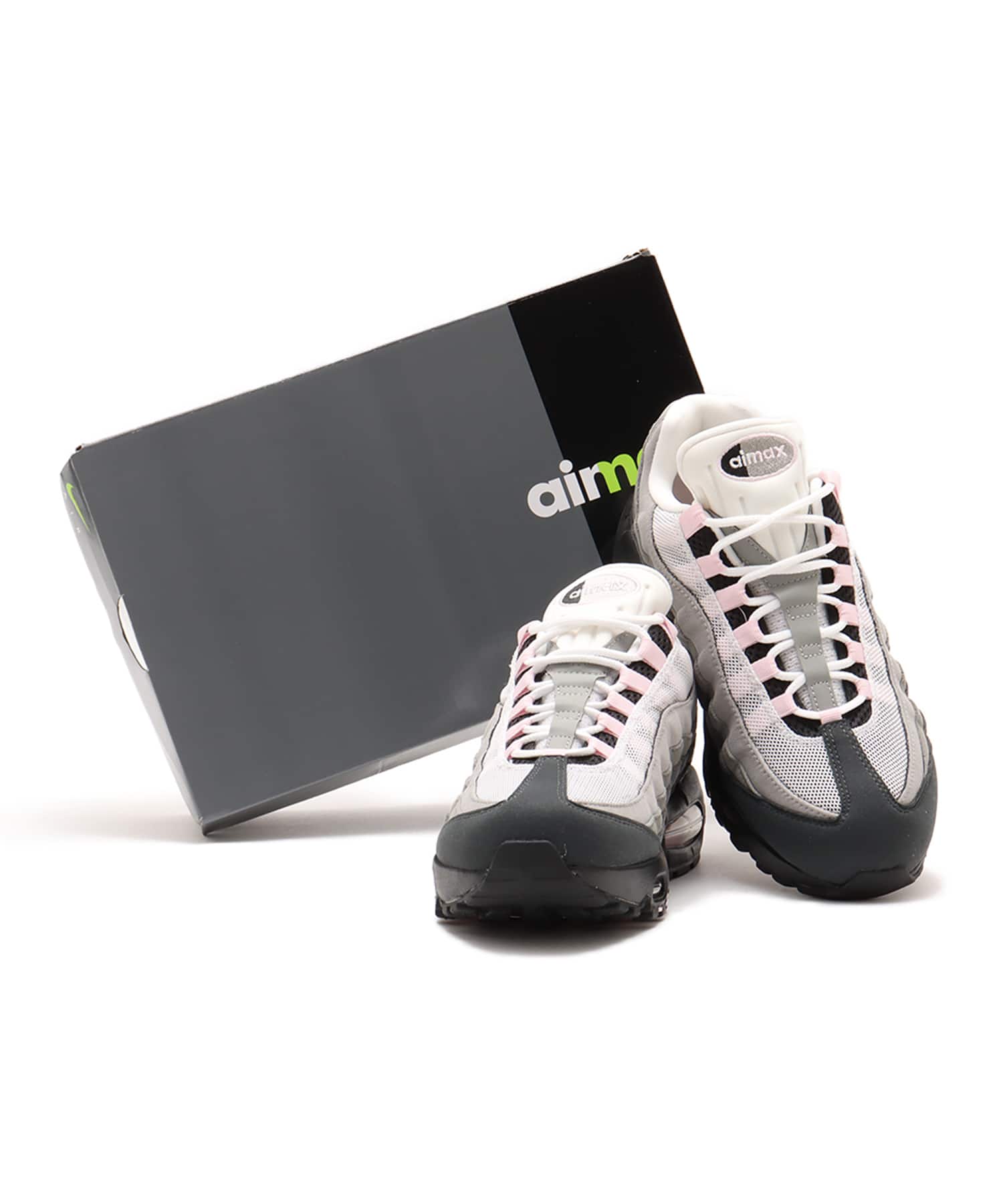 NIKE W AIR MAX 95 OG BLACK/PINK FOAM-WHITE-REFLECT SILVERの画像