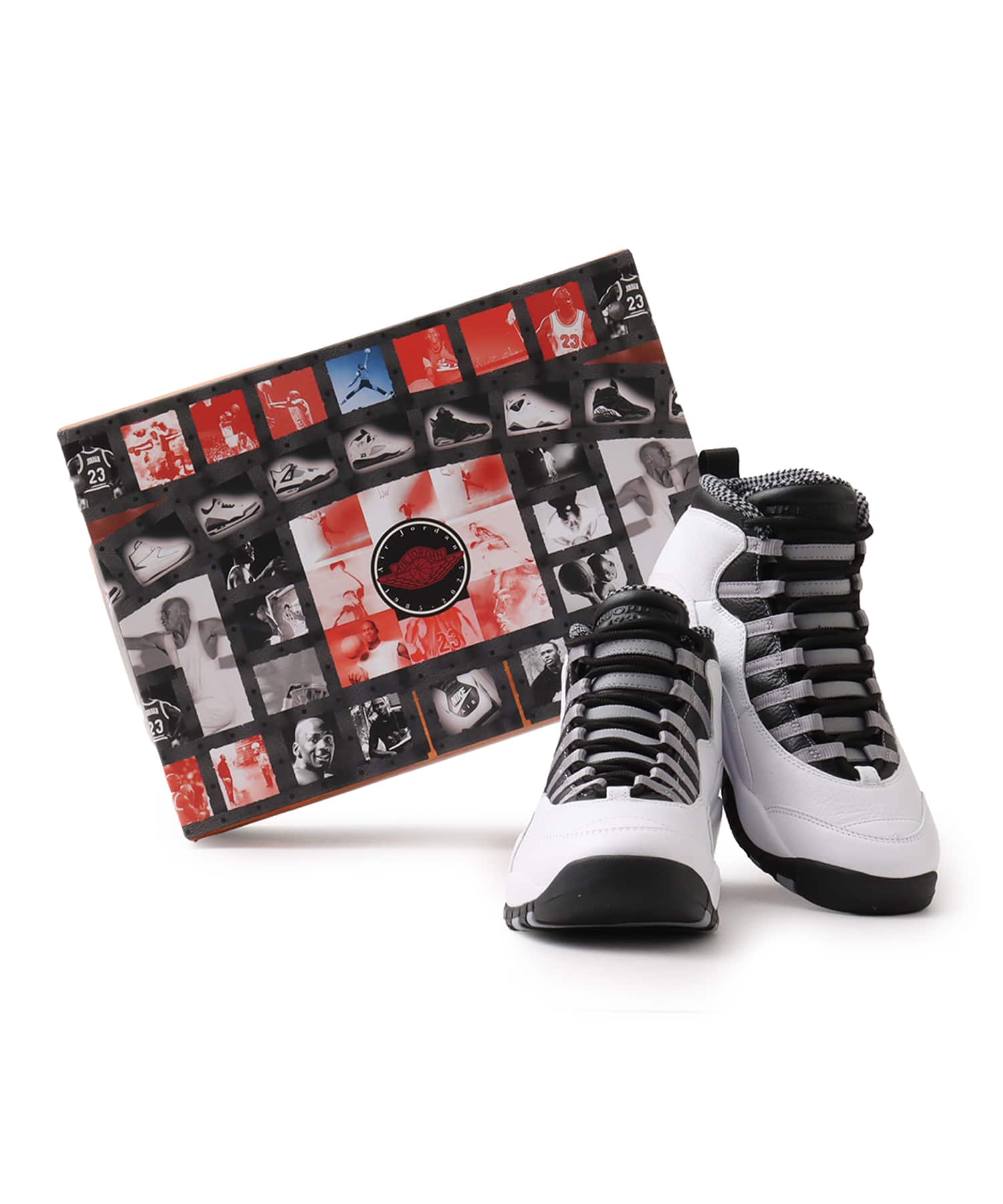 JORDAN BRAND AIR JORDAN 10 RETRO WHITE/BLACK-LT STEEL GREY-DK POWDER BLUEの画像