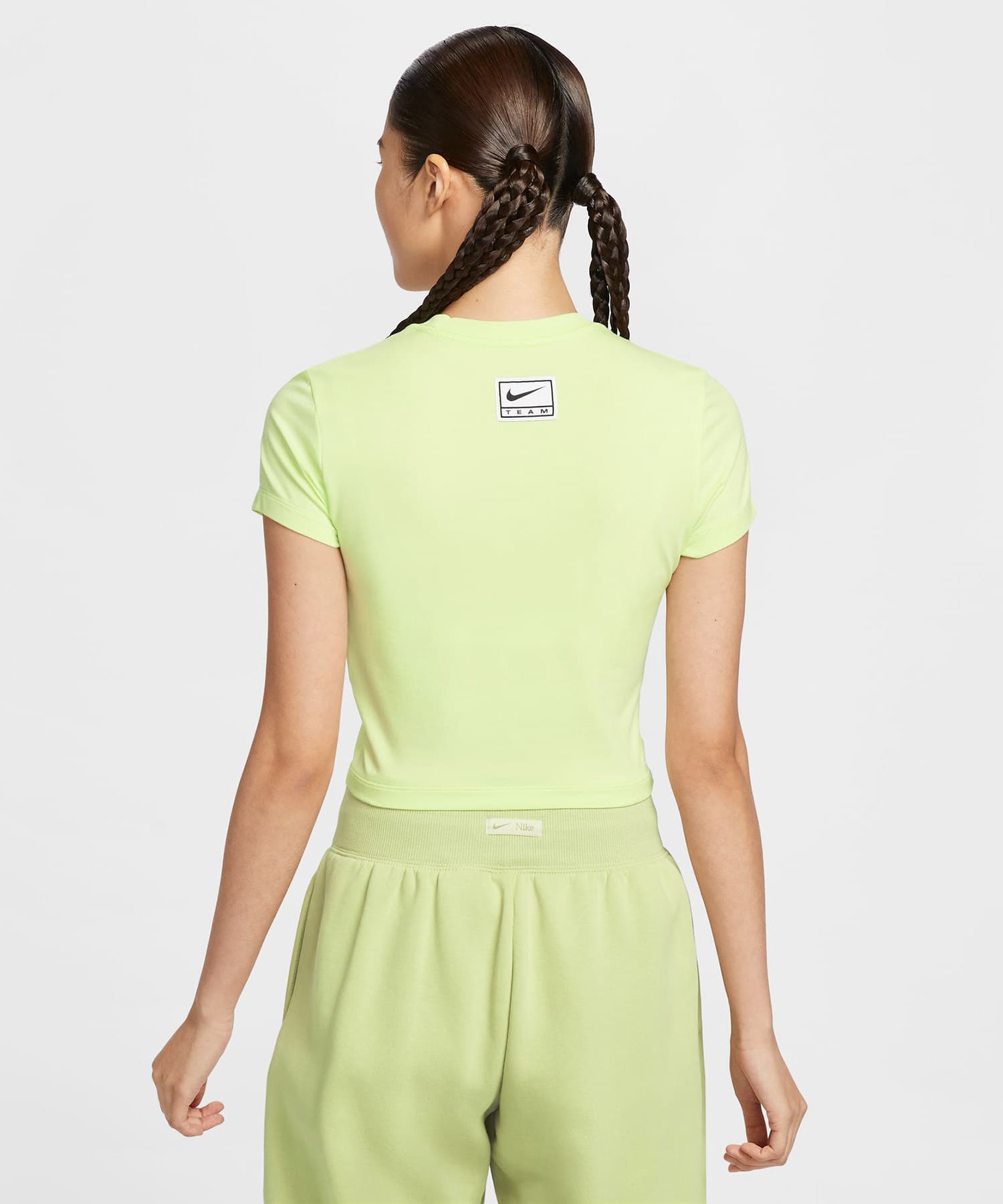 NIKE AS W NSW SLIM CROP TEE STREET LT LIQUID LIMEの画像