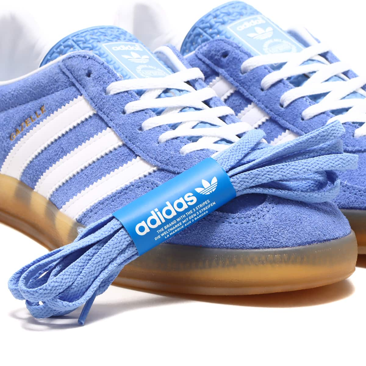 adidas GAZELLE INDOOR BLUE FUSION/FOOTWEAR WHITE/GOLD METALLIC