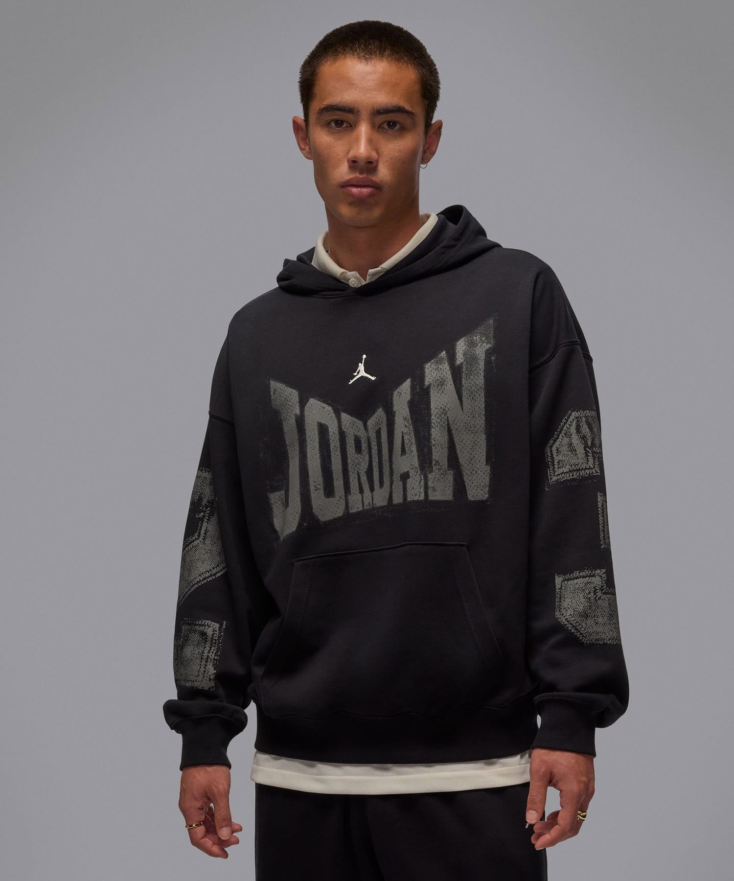 JORDAN BRAND M J BRK CLLGTE HBR PO HD LB BLACK/SAILの画像