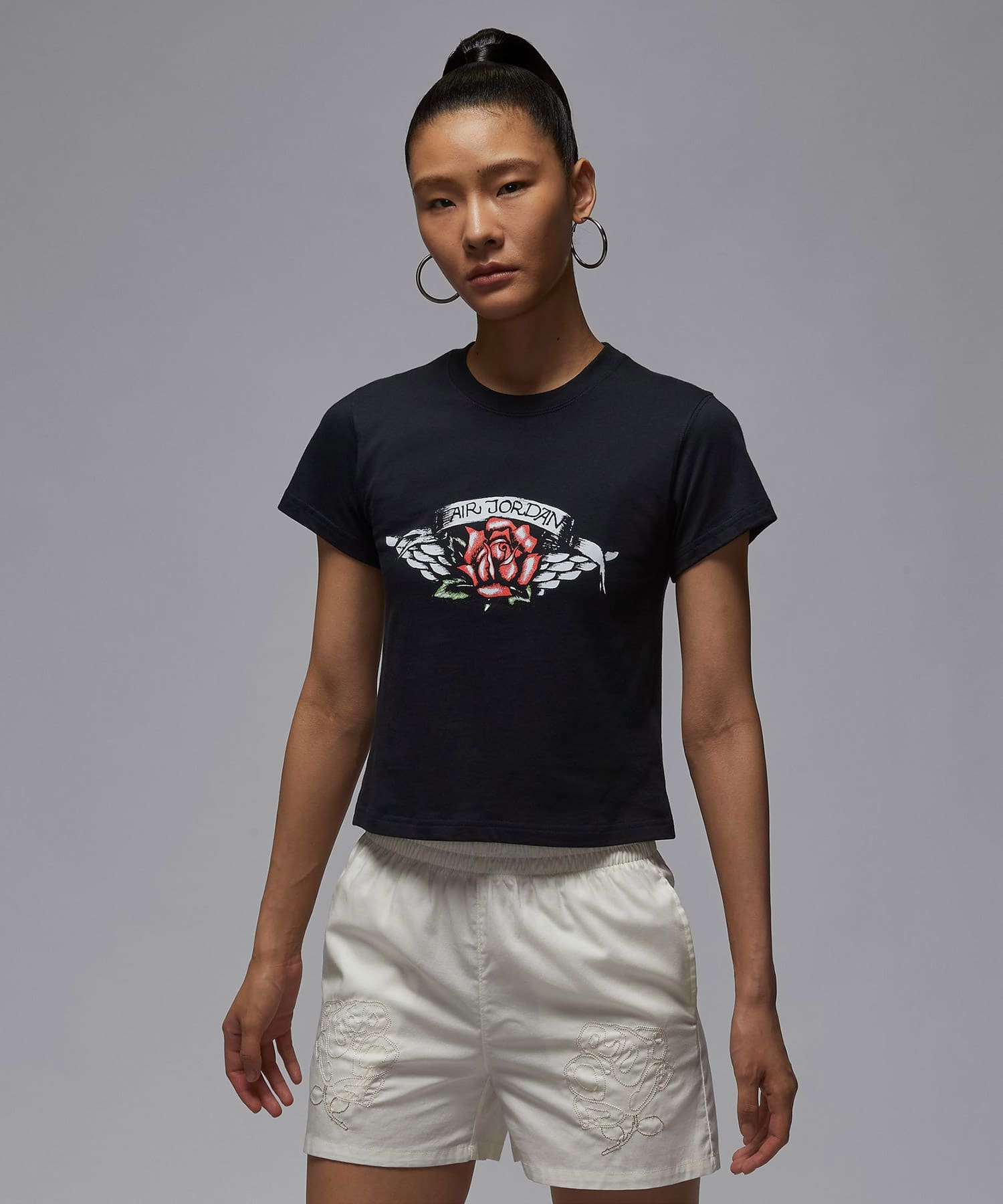 JORDAN BRAND AS W J FLT SS SHGF GFX TEE TT BLACK/WHITEの画像
