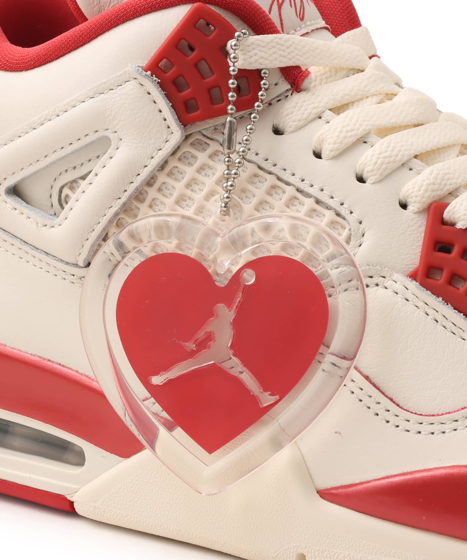 JORDAN BRAND WMNS AIR JORDAN 4 RETRO PALE IVORY/SIERRA RED-TOUGH REDの画像