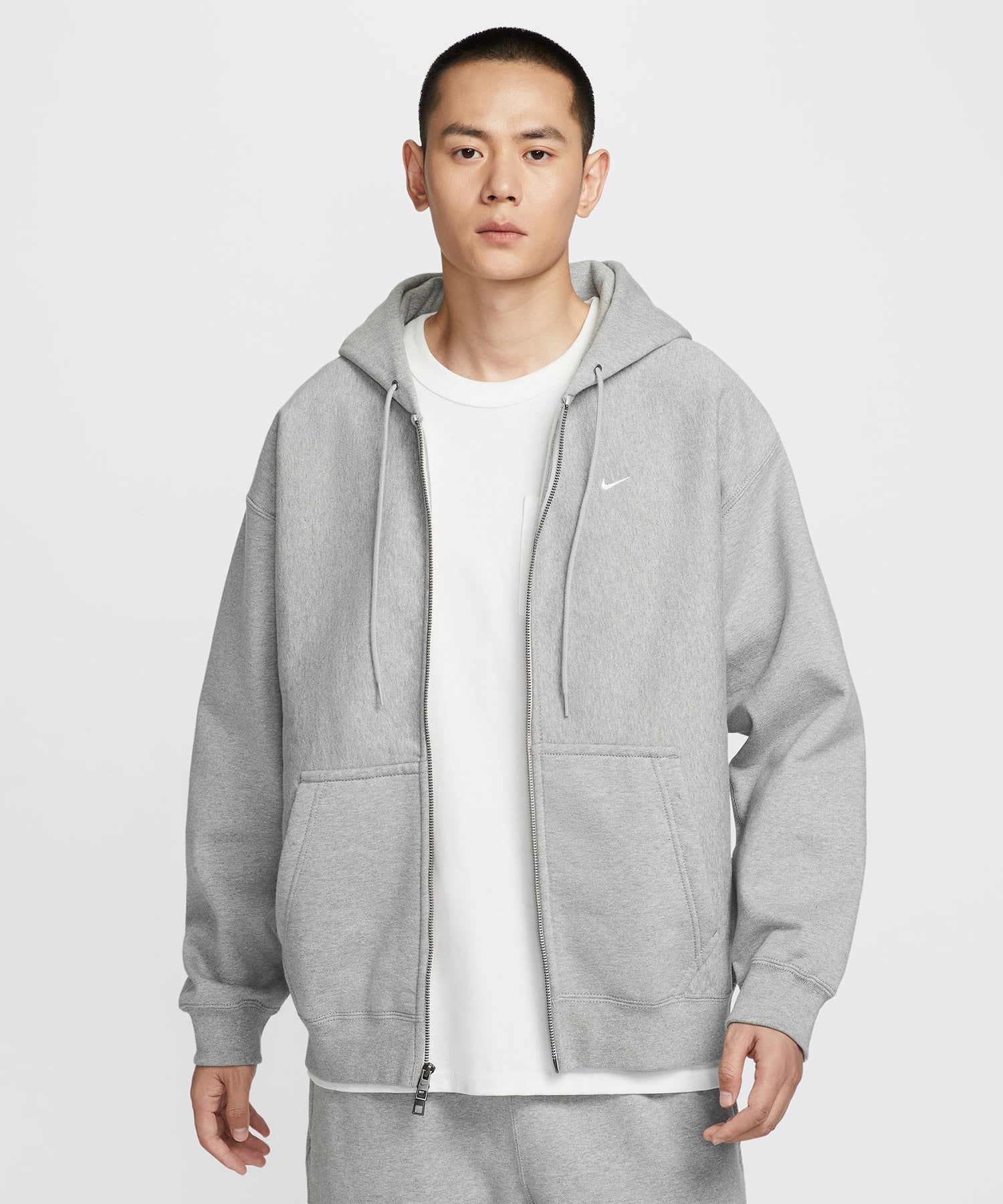 NIKE AS M NL SOLO SWSH BB FZ HOODIE GRAYの画像